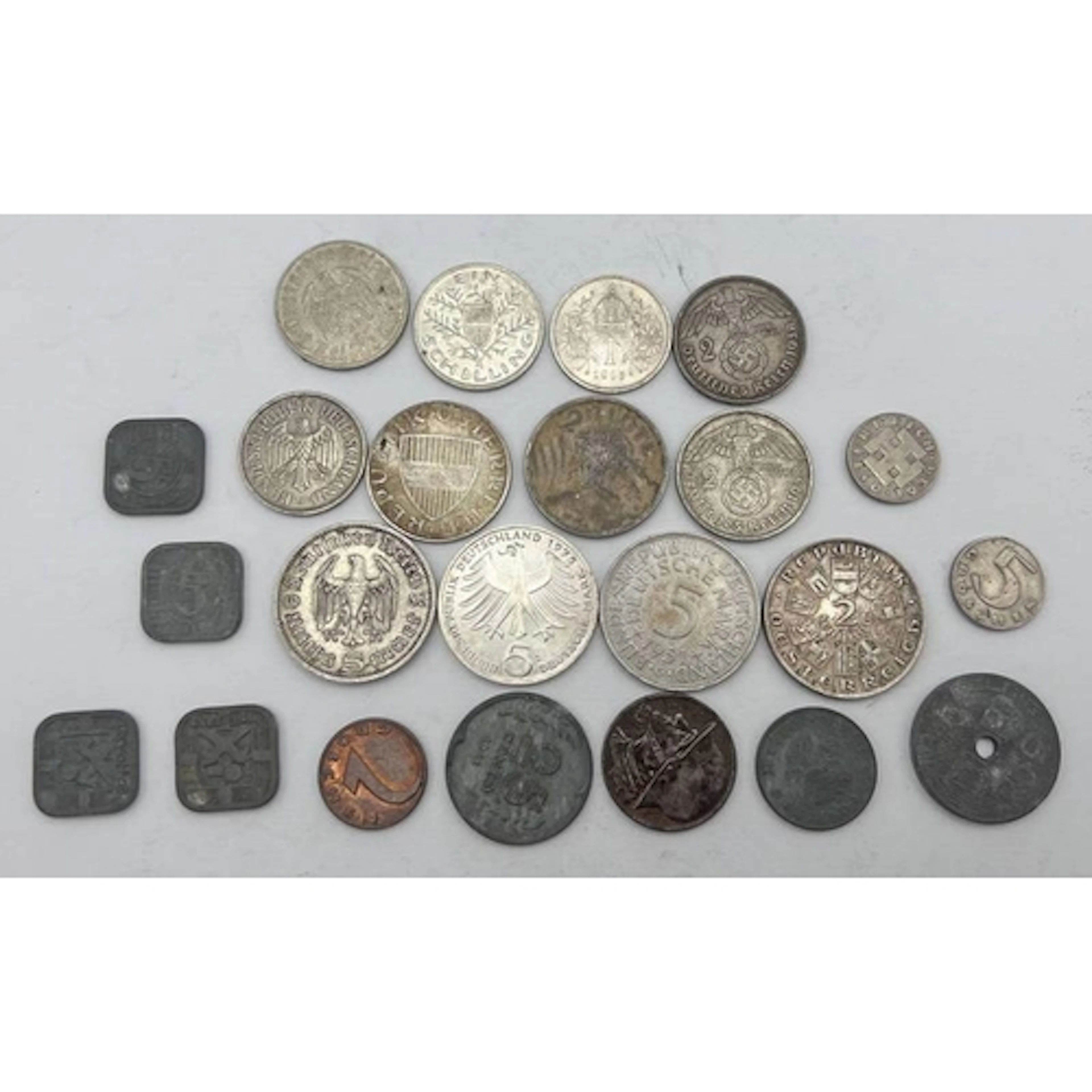 WW1 & WW2 GERMAN AND AUSTRIAN COINAGE AND OTHERS TO INCLUDE ...