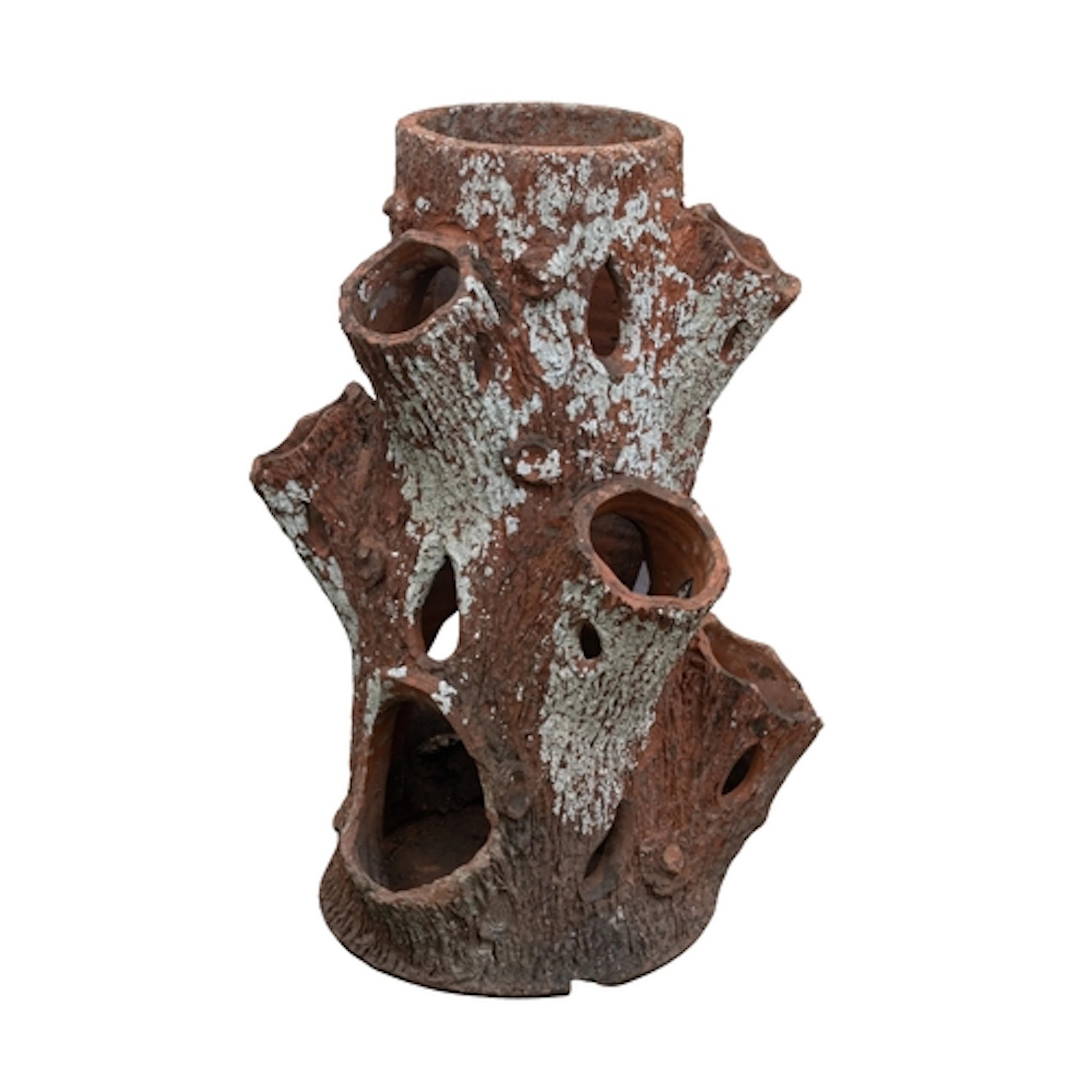 A stoneware strawberry planter. early 20th century; naturali...