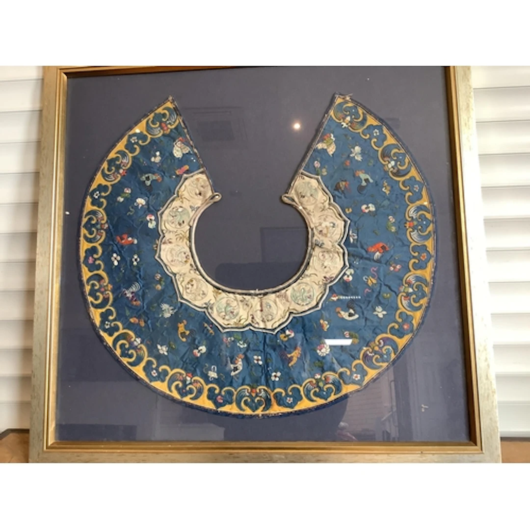 A late Qing dynasty, Chinese silk embroidered 'cloud', Sihe ...
