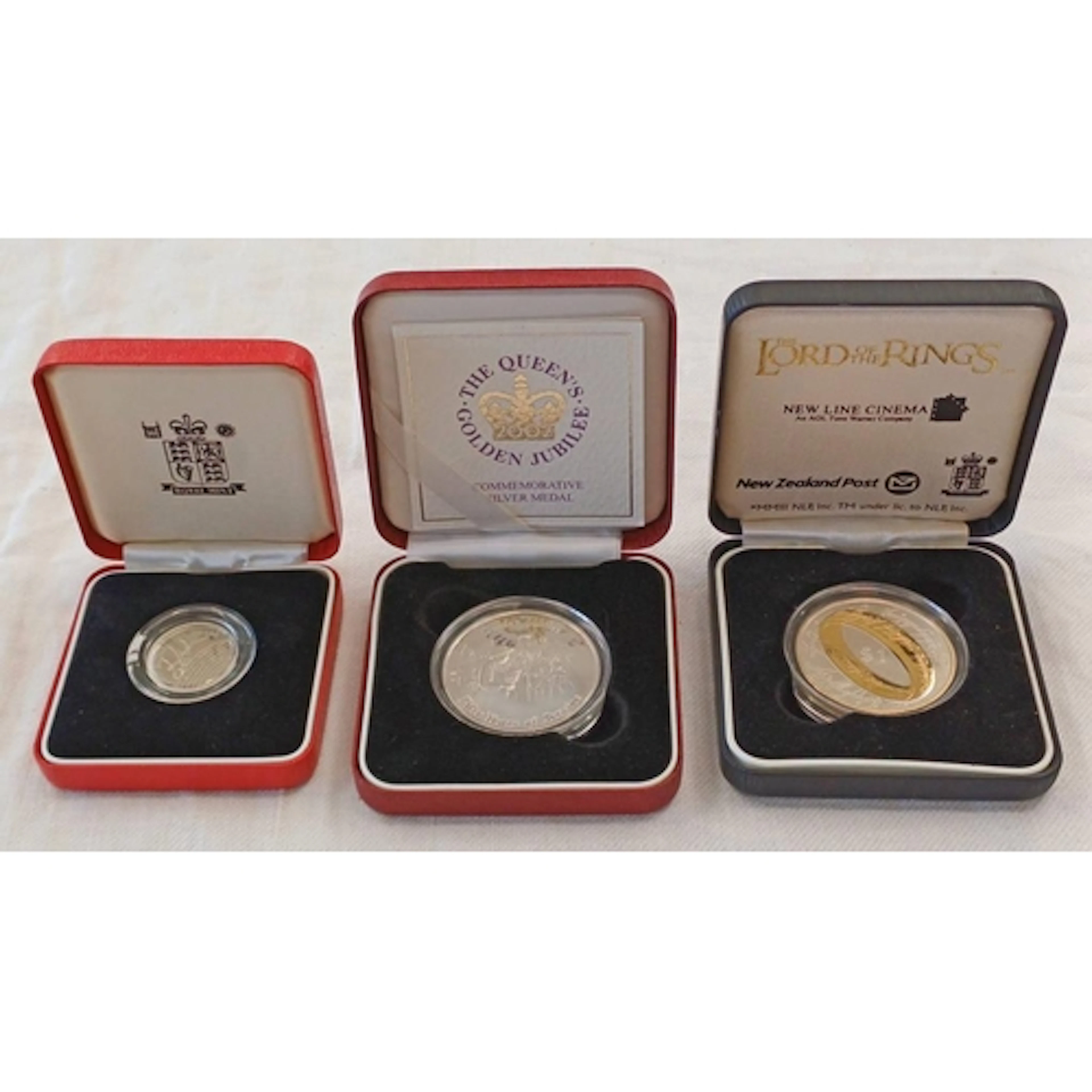 3 X SILVER PROOF COINS TO INCLUDE: 2003 NEW ZEALAND LORD OF ...