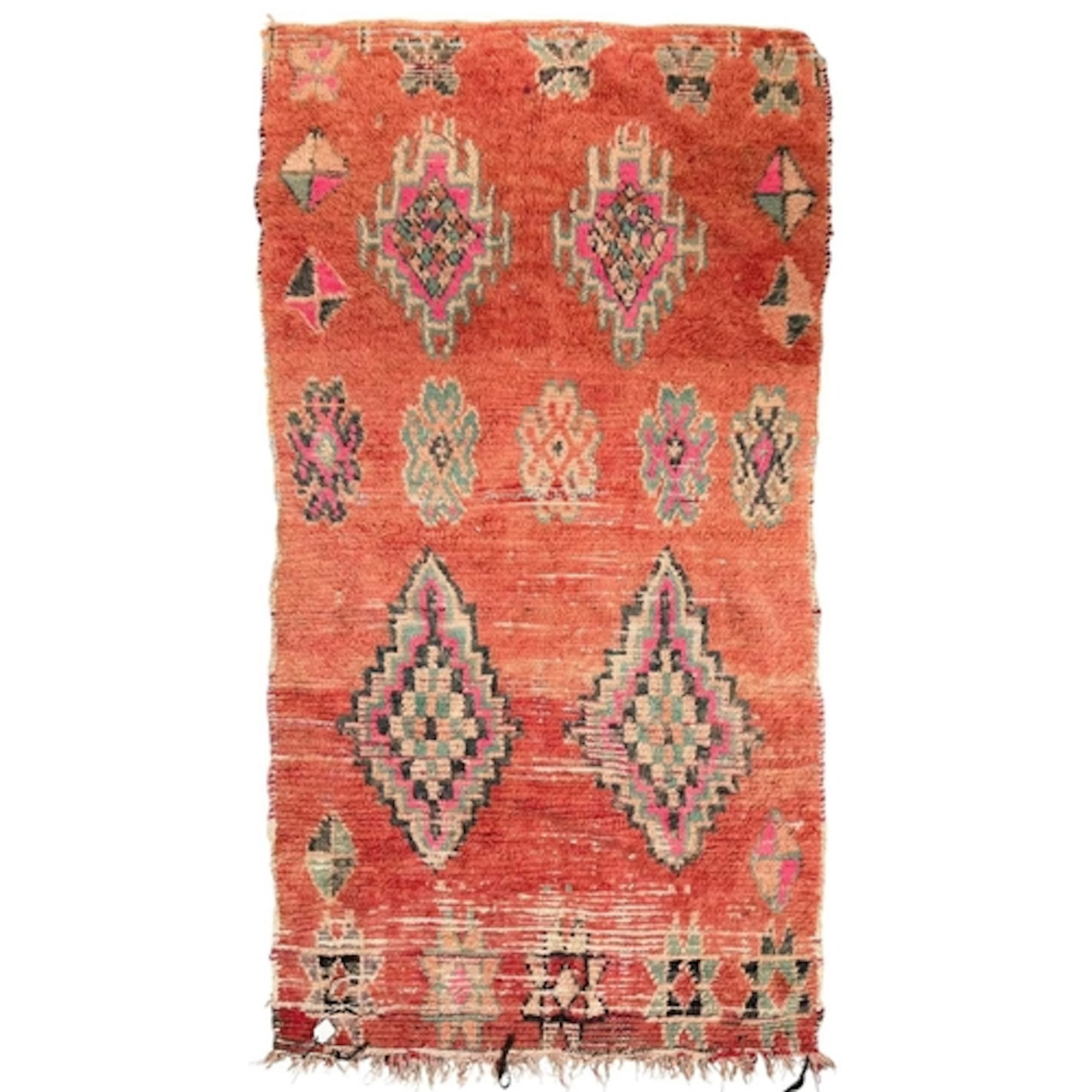 A vintage 20th century Moroccan Boujad Berber hand woven woo...