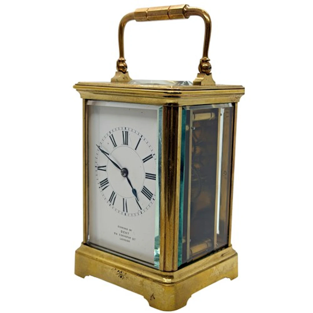 Henri Jacot, a French gilt-brass cased carriage clock/timepi...