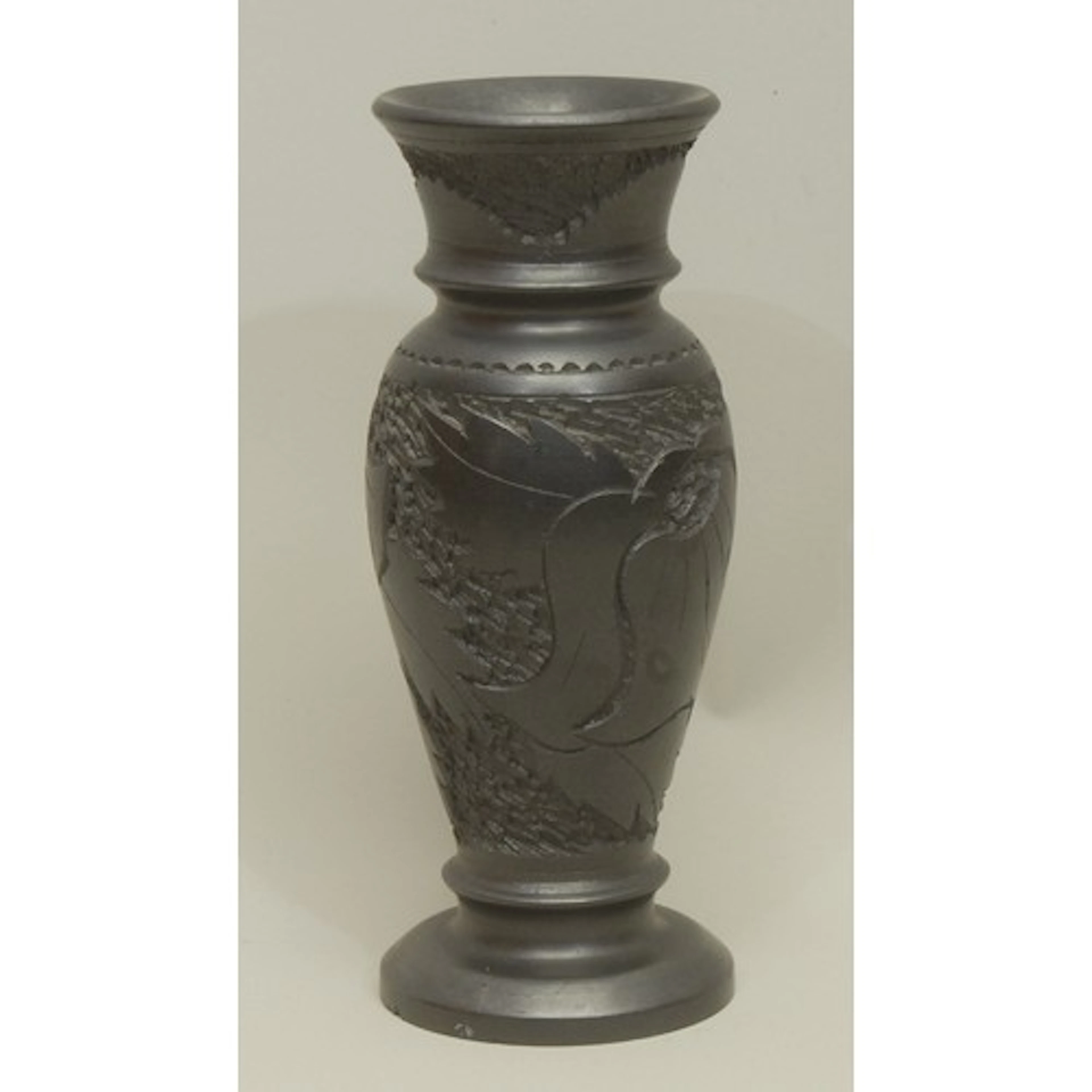 A mid-20th century Southern Poland carved coal "Disaster" va...