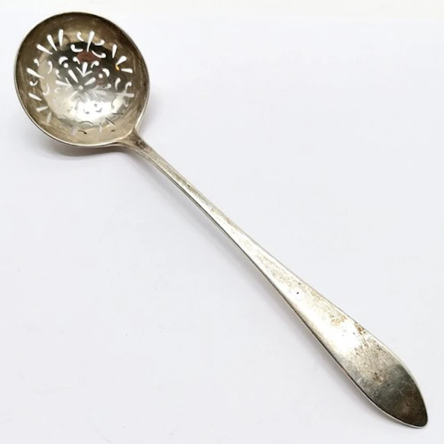 Antique provincial Cork Ireland silver sifting spoon by Jose...