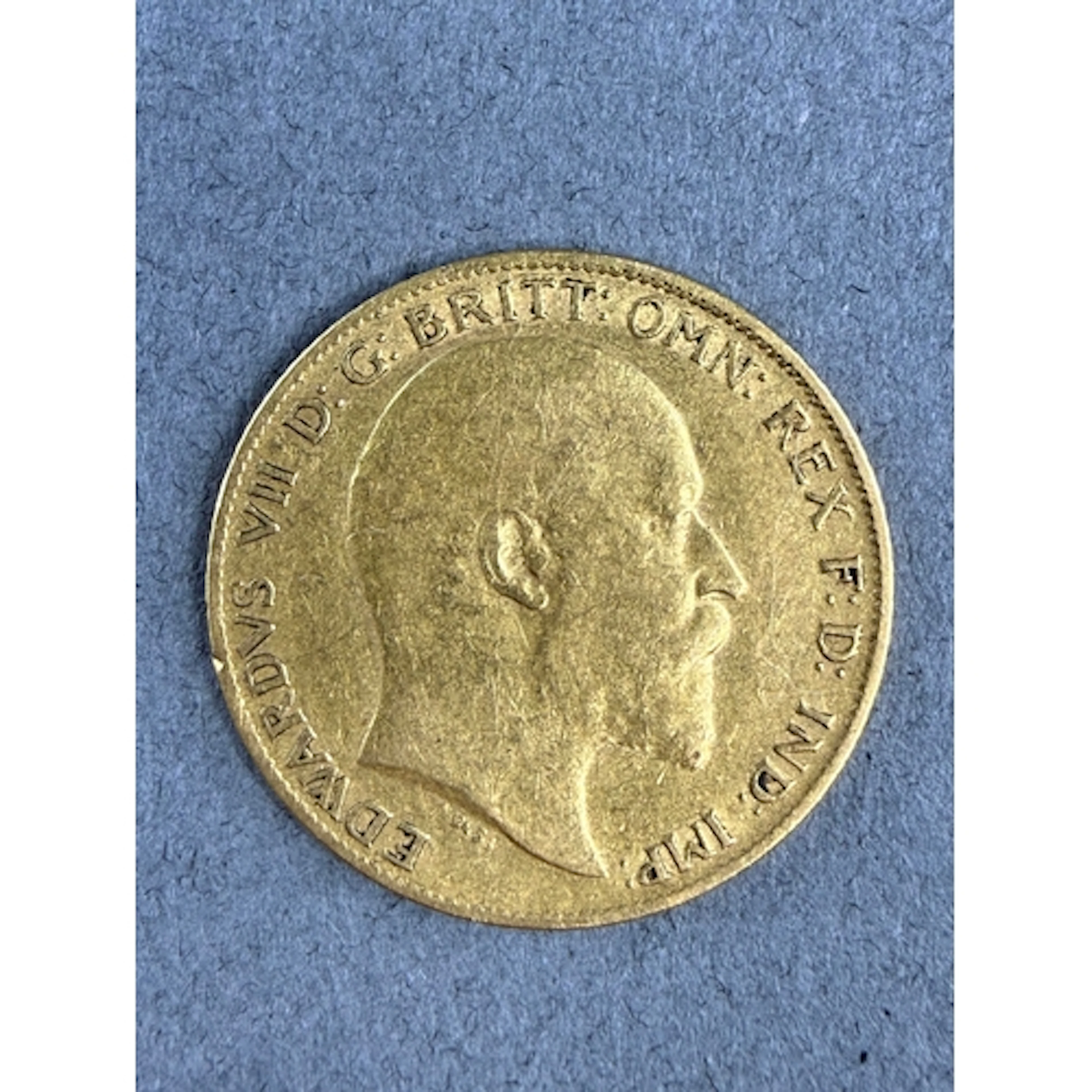 Coins: an Edward VII gold half sovereign dated 1910, circula...