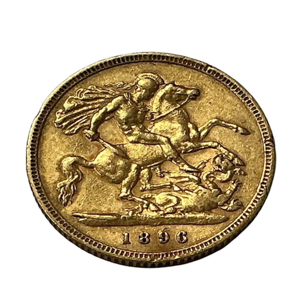 1896 Victoria Gold Half Sovereign.