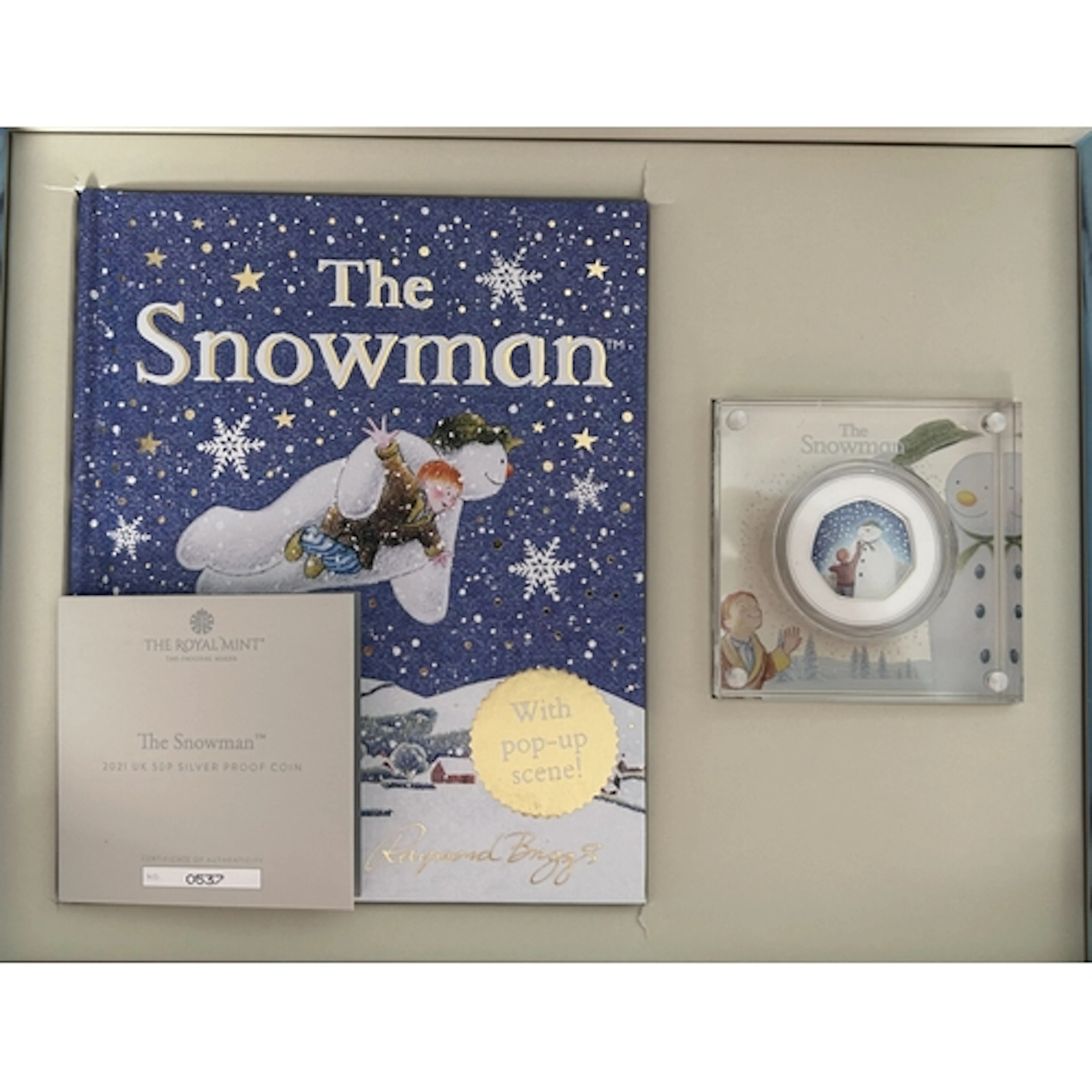 2021 UK Queen Elizabeth II The Snowman coin and book gift se...