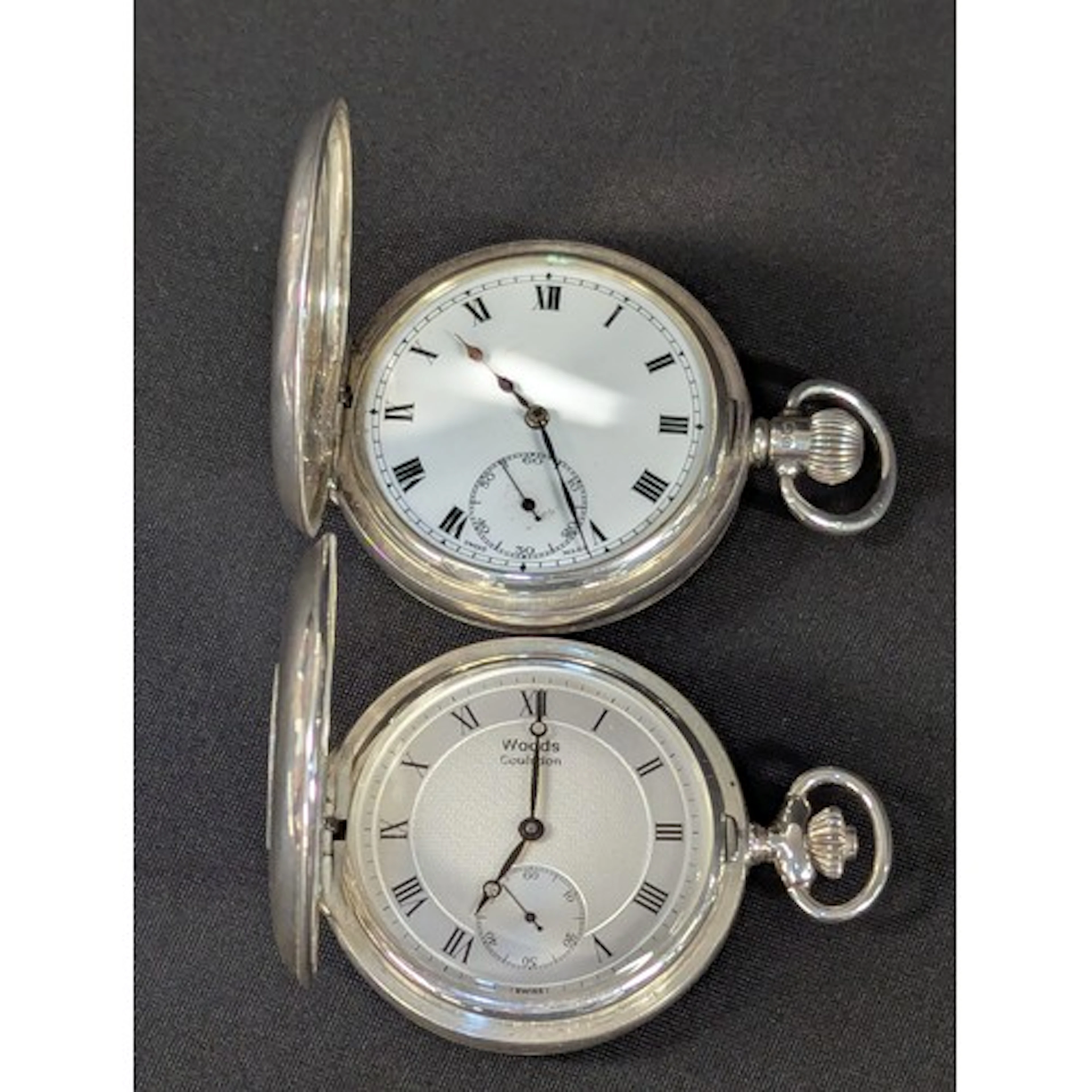 A George V silver half-hunter pocket watch, stem wind moveme...