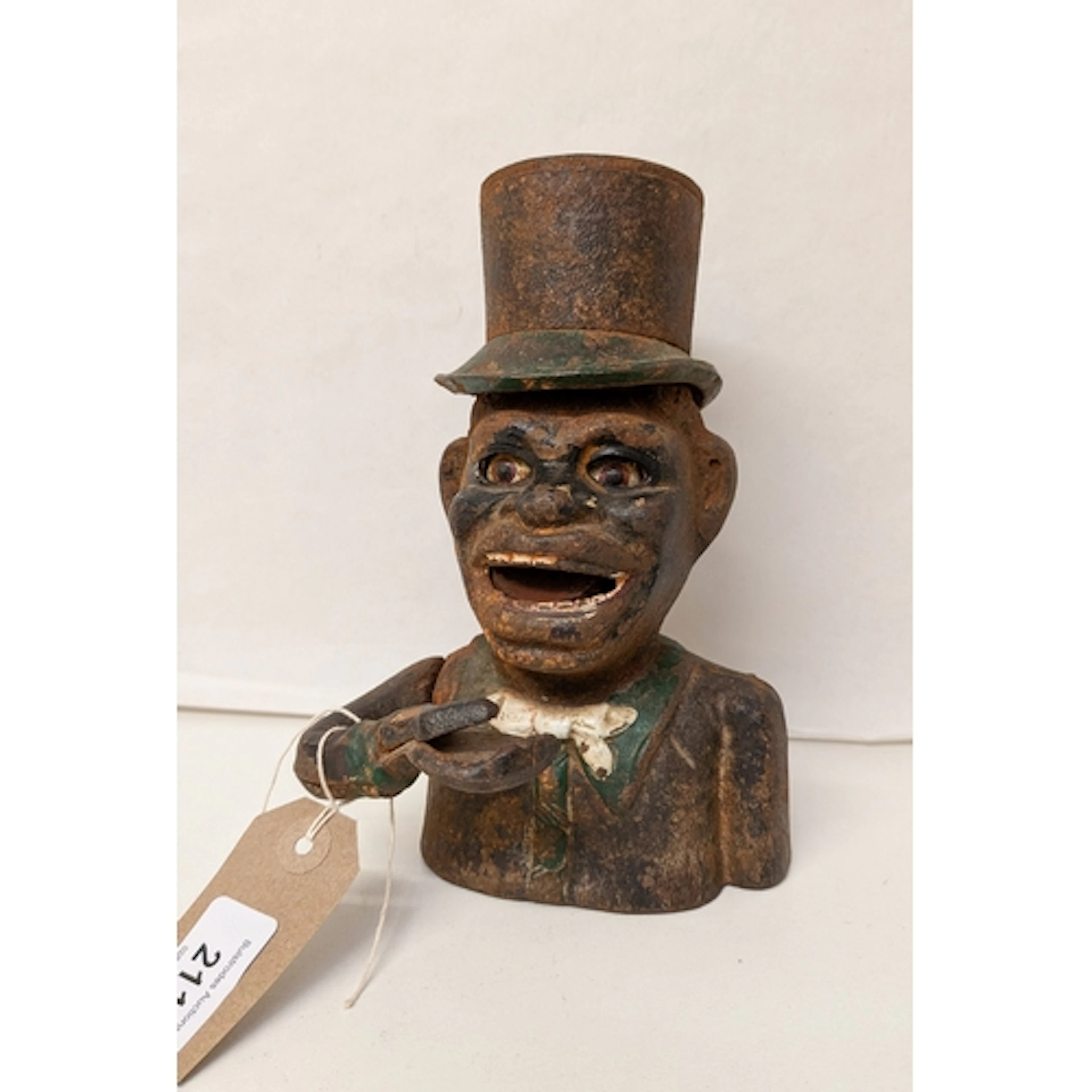 A vintage cast iron American money box