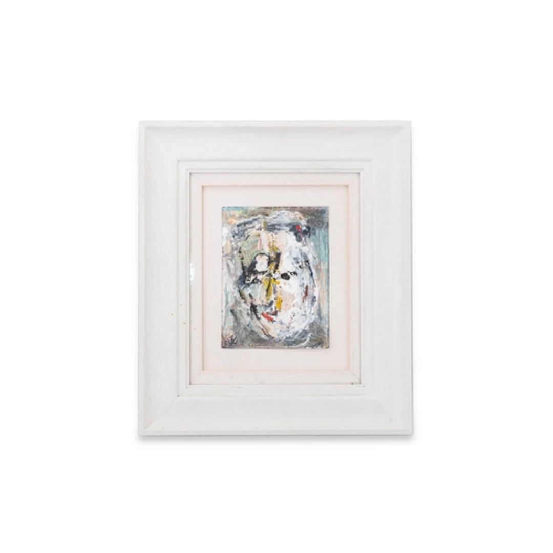 JOHN KINGERLEE (Irish b. 1926) Abstract painting of face on ...