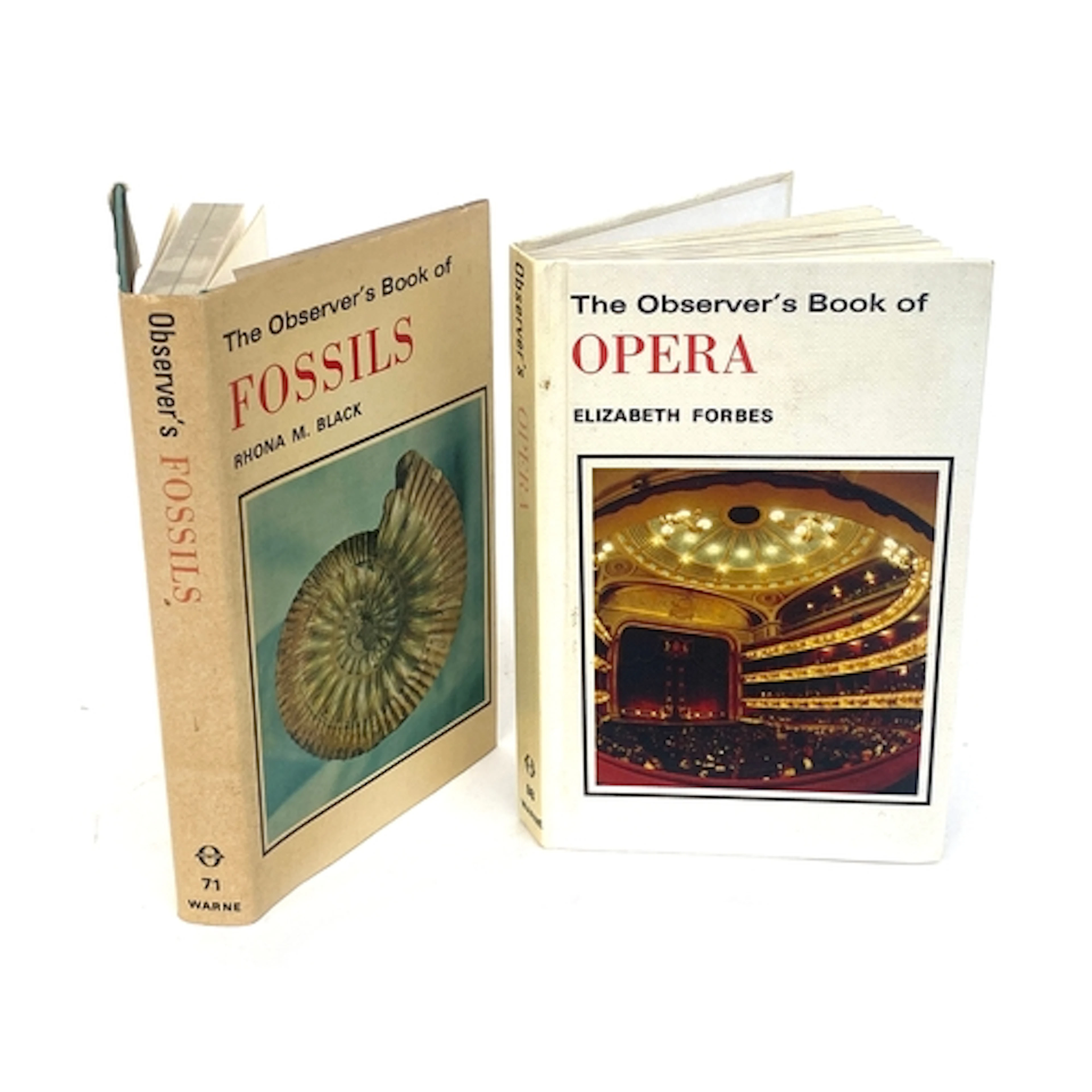 TWO OBSERVER'S BOOKS. No. 71, BLACK Rhona M., 'Fossils' (gif...