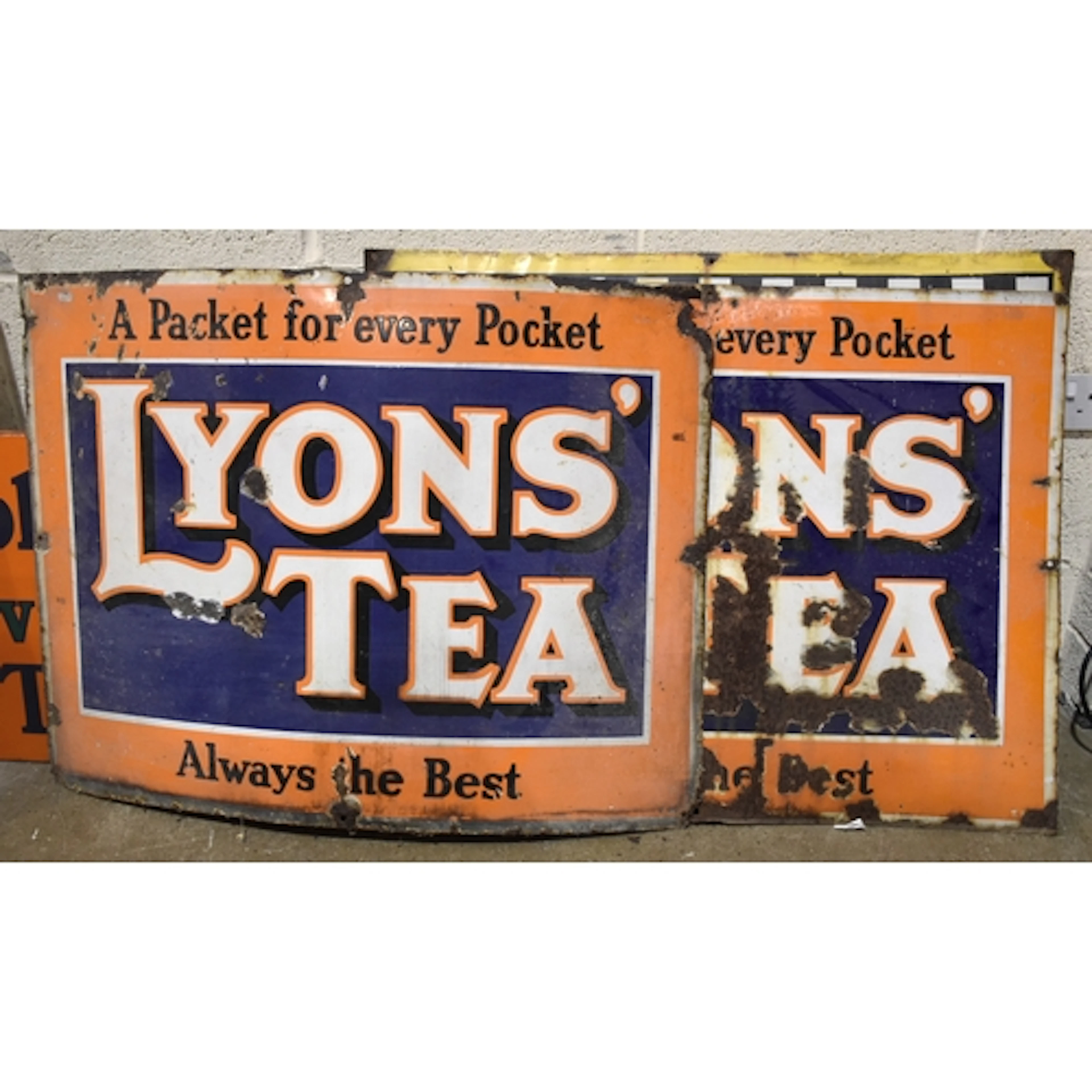 A Lyons Tea enamelled advertising sign "A Packet for Every P...