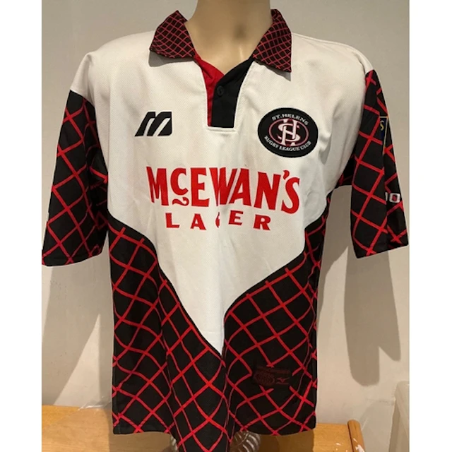 St Helens 1997 Rugby League Shirt: Match spare given to shir...