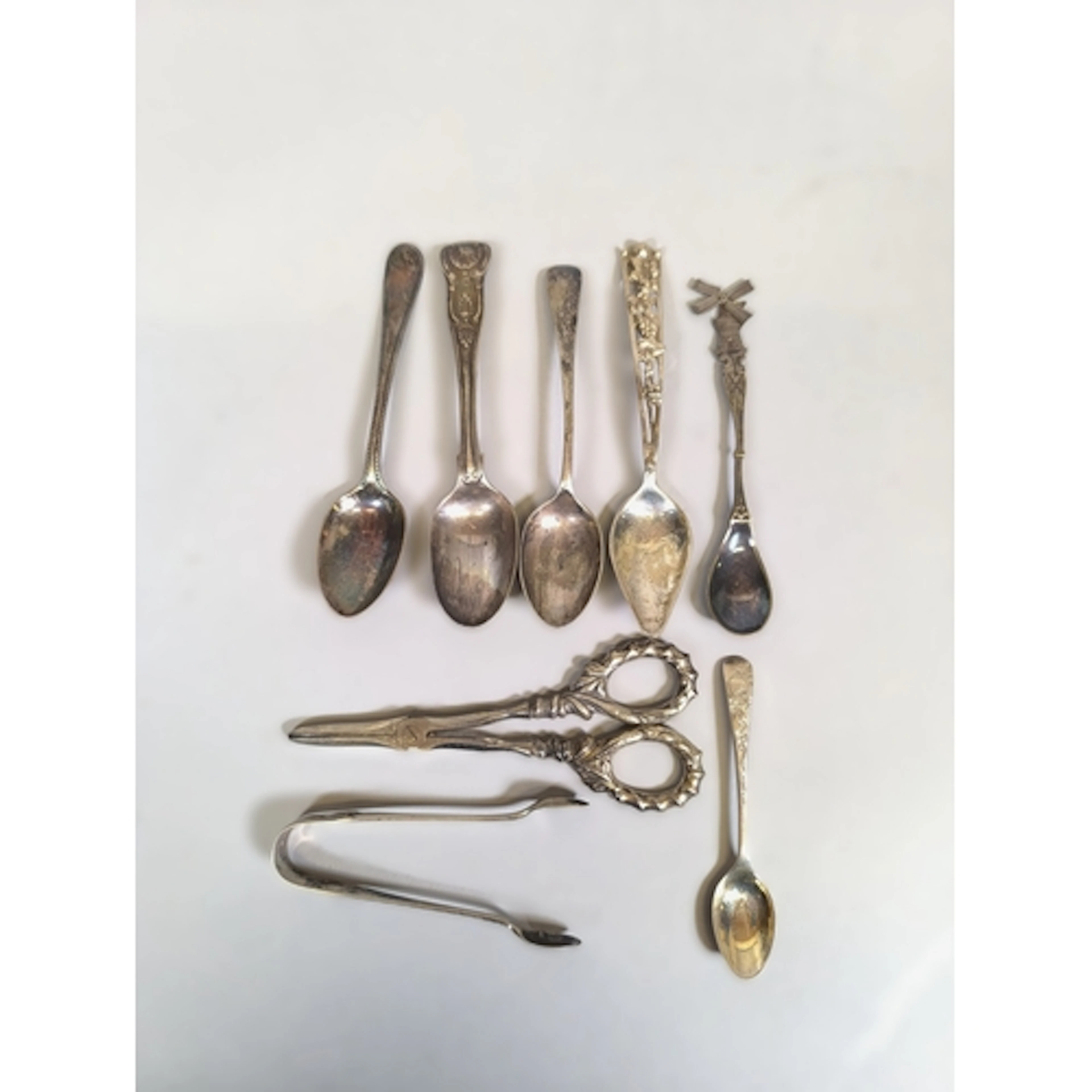 Group of silver flatware and cutlery to include a Dutch souv...