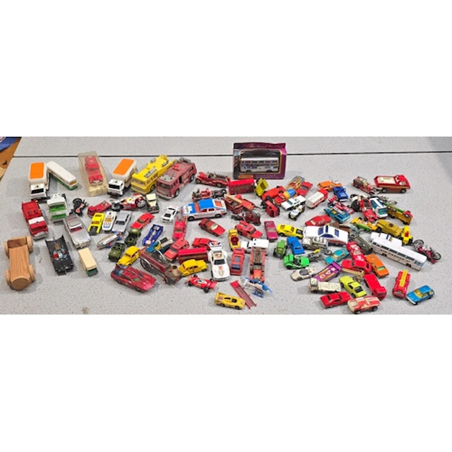 A large collection of mixed mostly play worn die cast to inc...