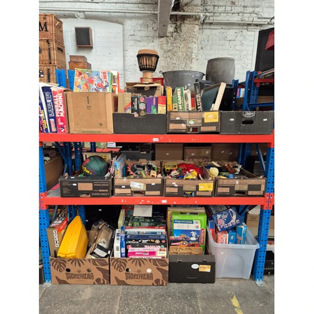 3 shelves (13 boxes) of mixed toys etc including boxed games...