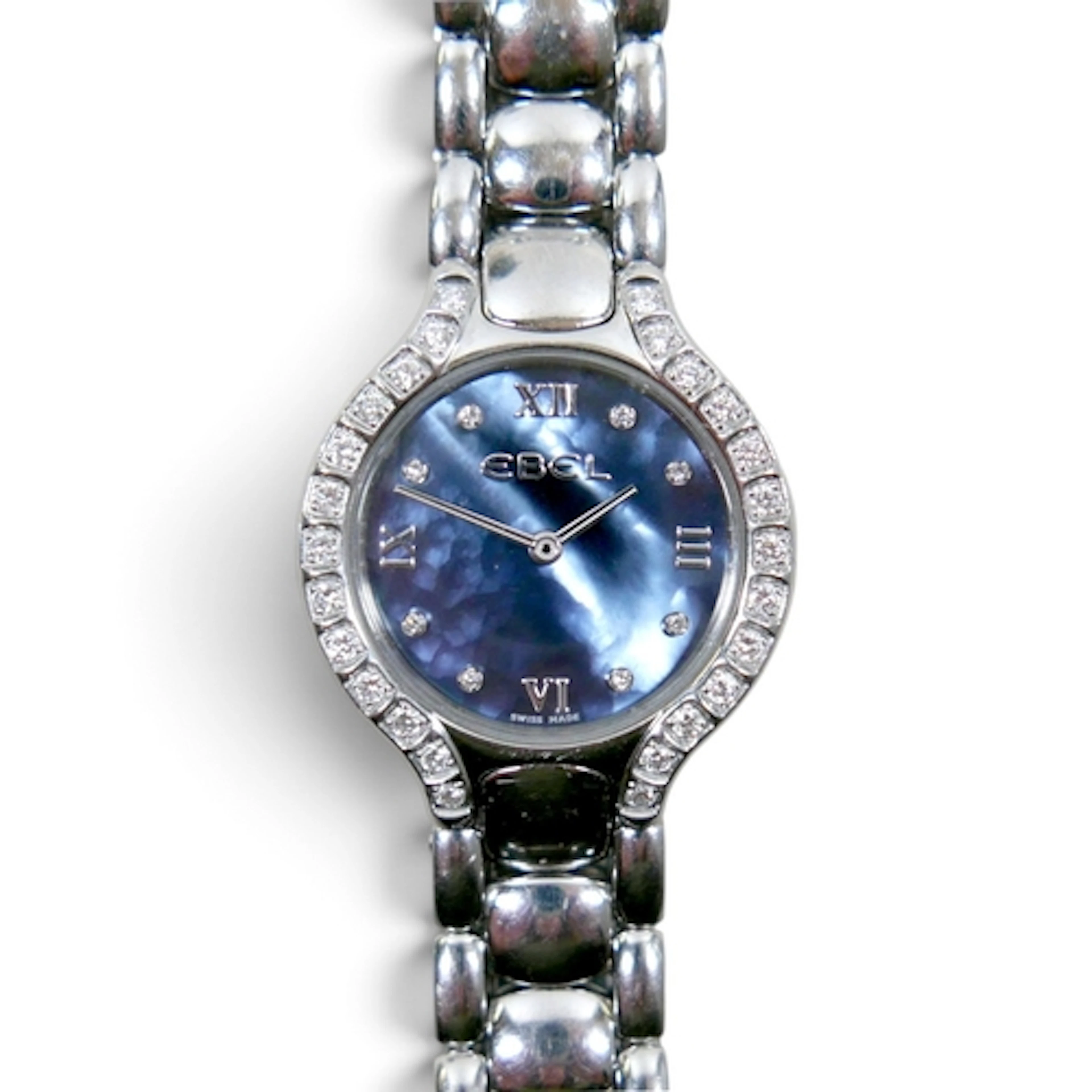AN EBEL 'BELUGA' LADY'S STAINLESS STEEL WRISTWATCH. model 99...