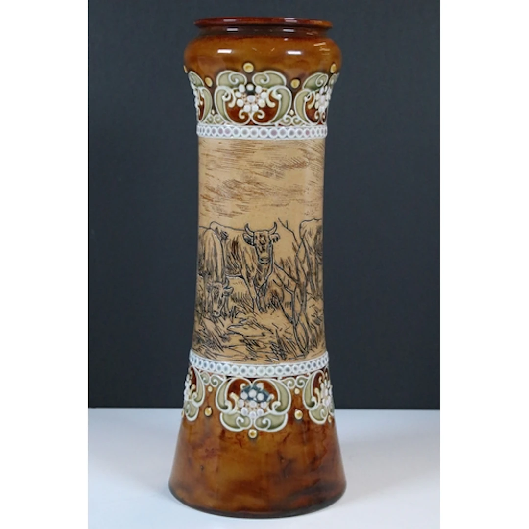 Hannah Barlow (1851 - 1916) for Doulton Lambeth, a stoneware...