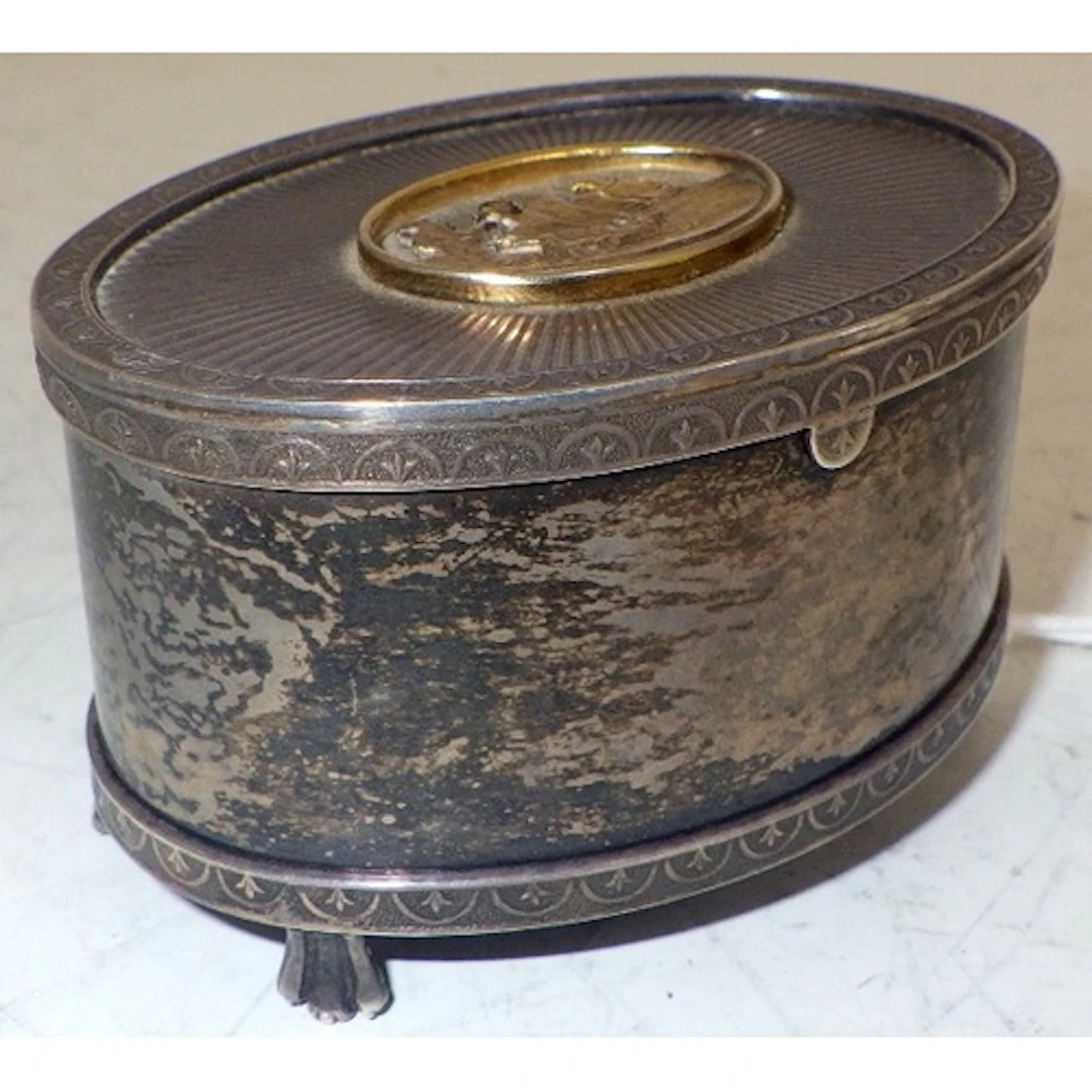 A limited edition silver musical box 204/500, mechanism AF