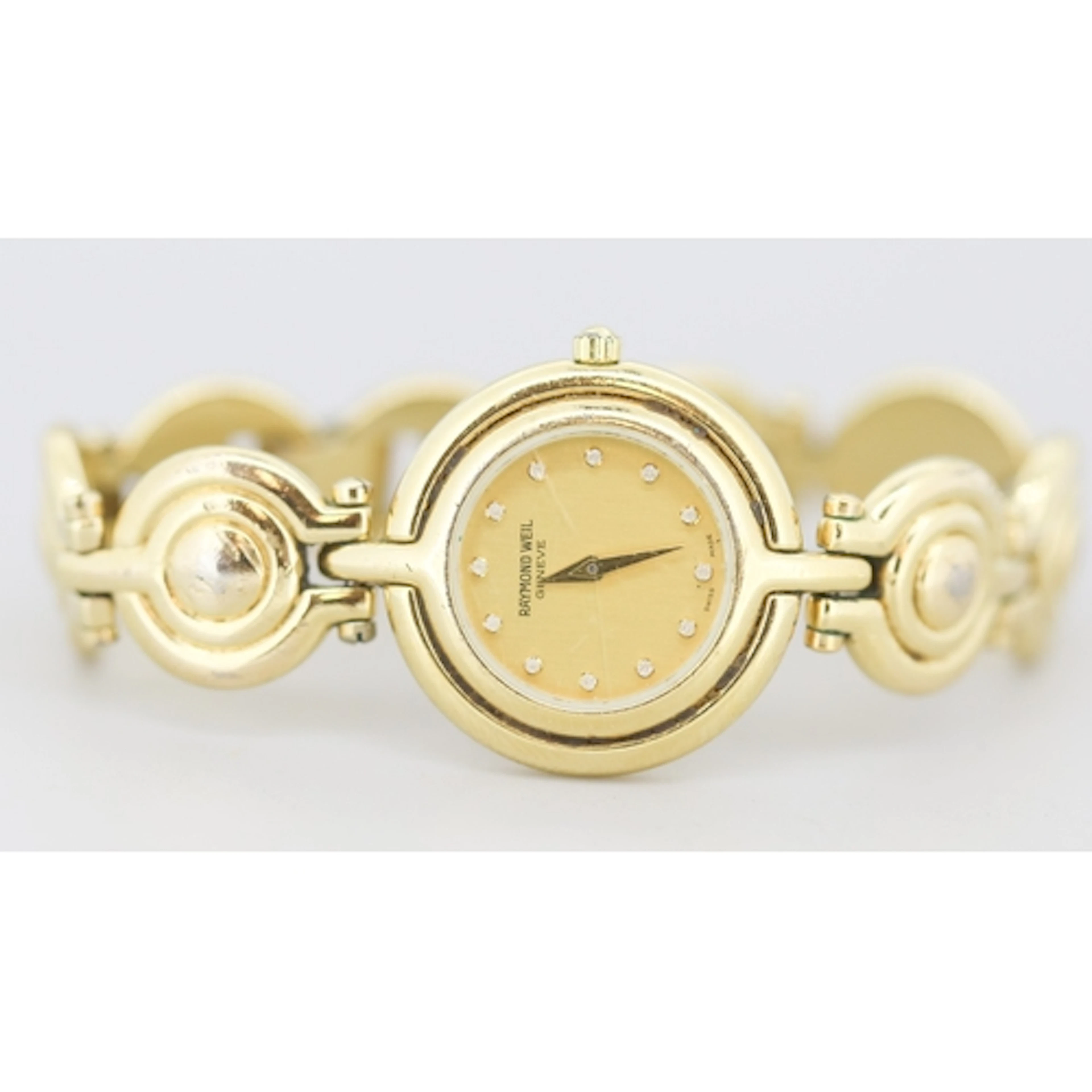 Raymond Weil Geneve 18 Carat Gold Plated Ladies Swiss Made Q...