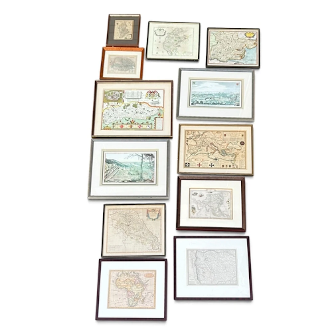 A COLLECTION OF MAPS TO INCLUDE 18TH CENTURY Each framed and...