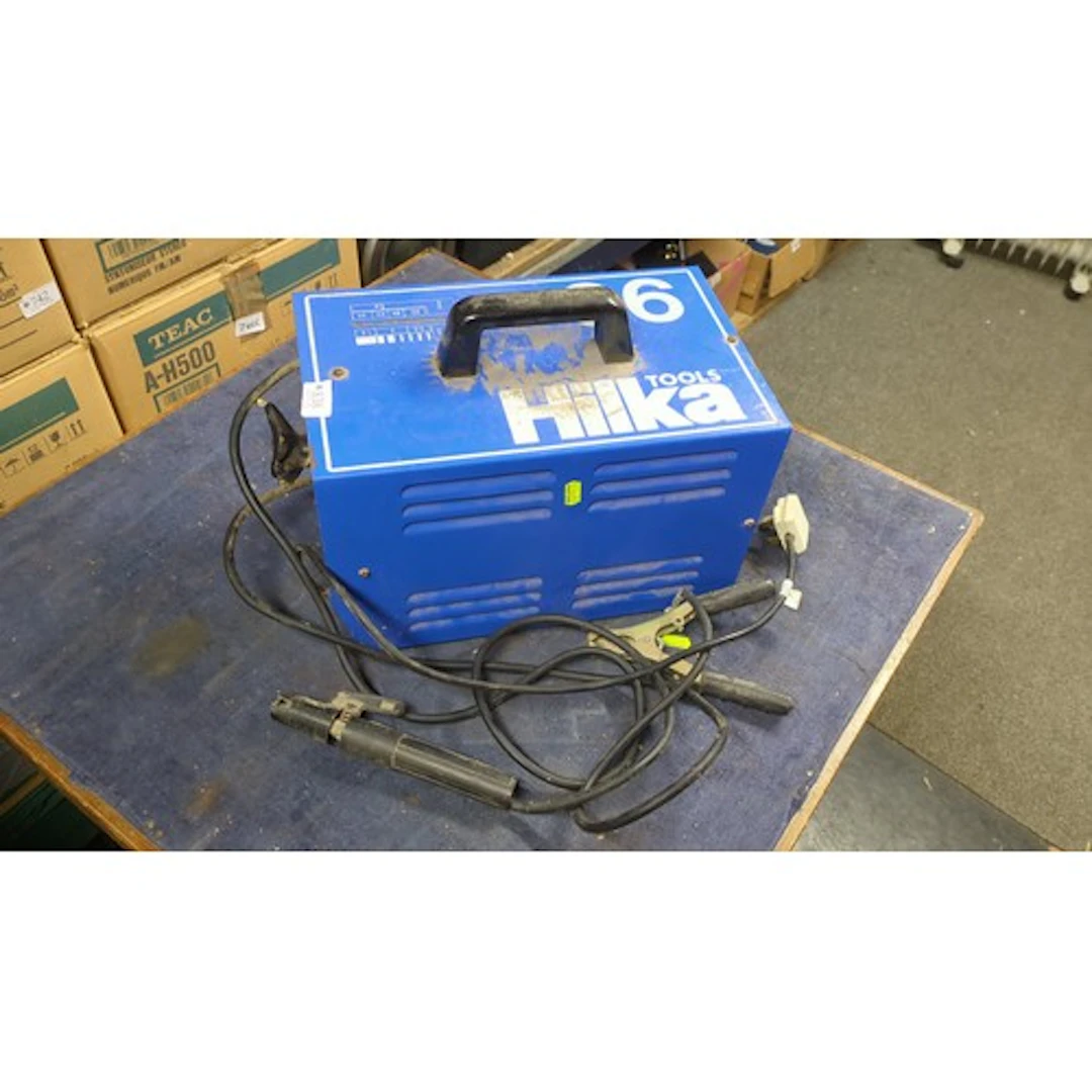 Hilka Tools Model 90 portable arc welder, marked Italy, with...