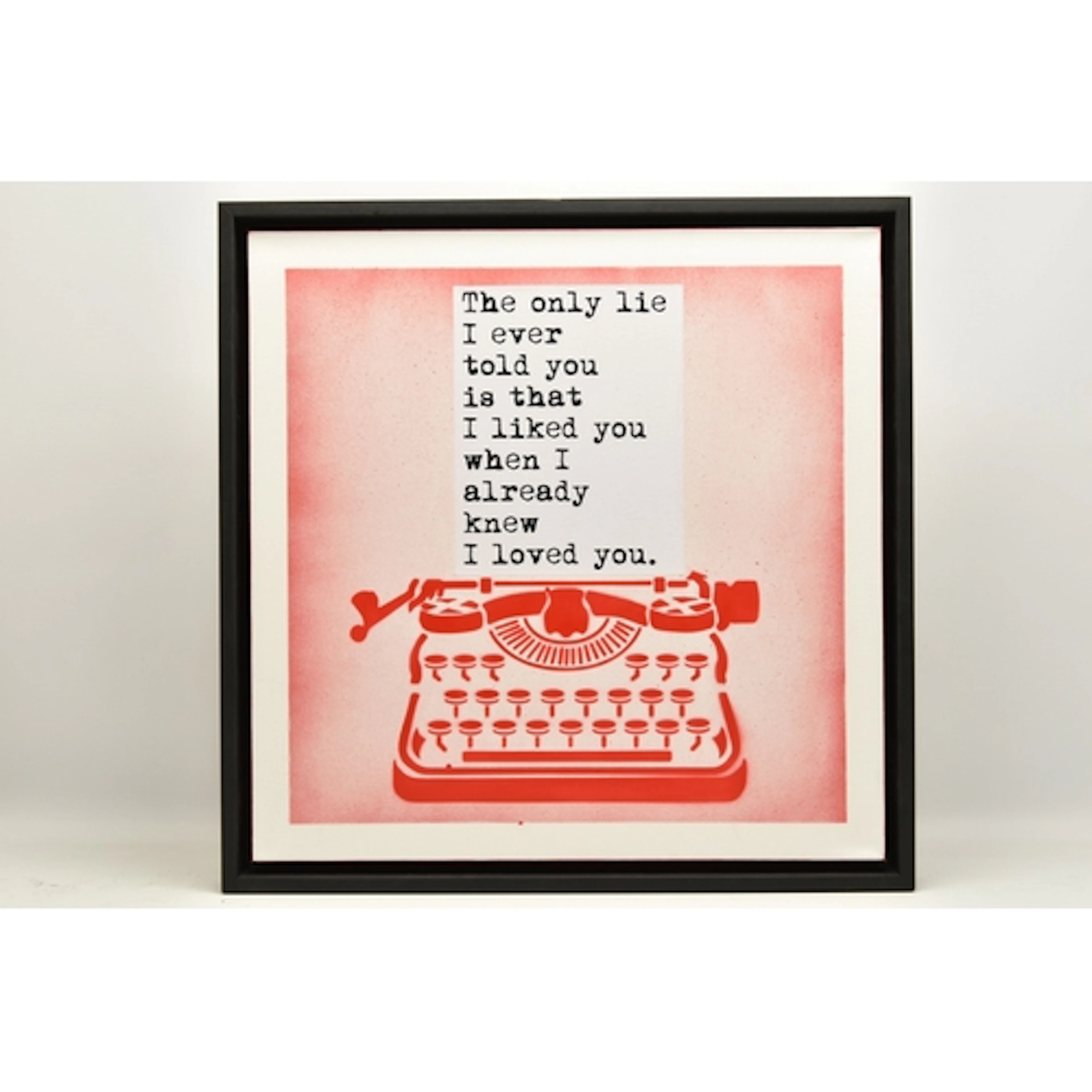 WRDSMTH (AMERICAN CONTEMPORARY) 'THE ONLY LIE', a typewriter...