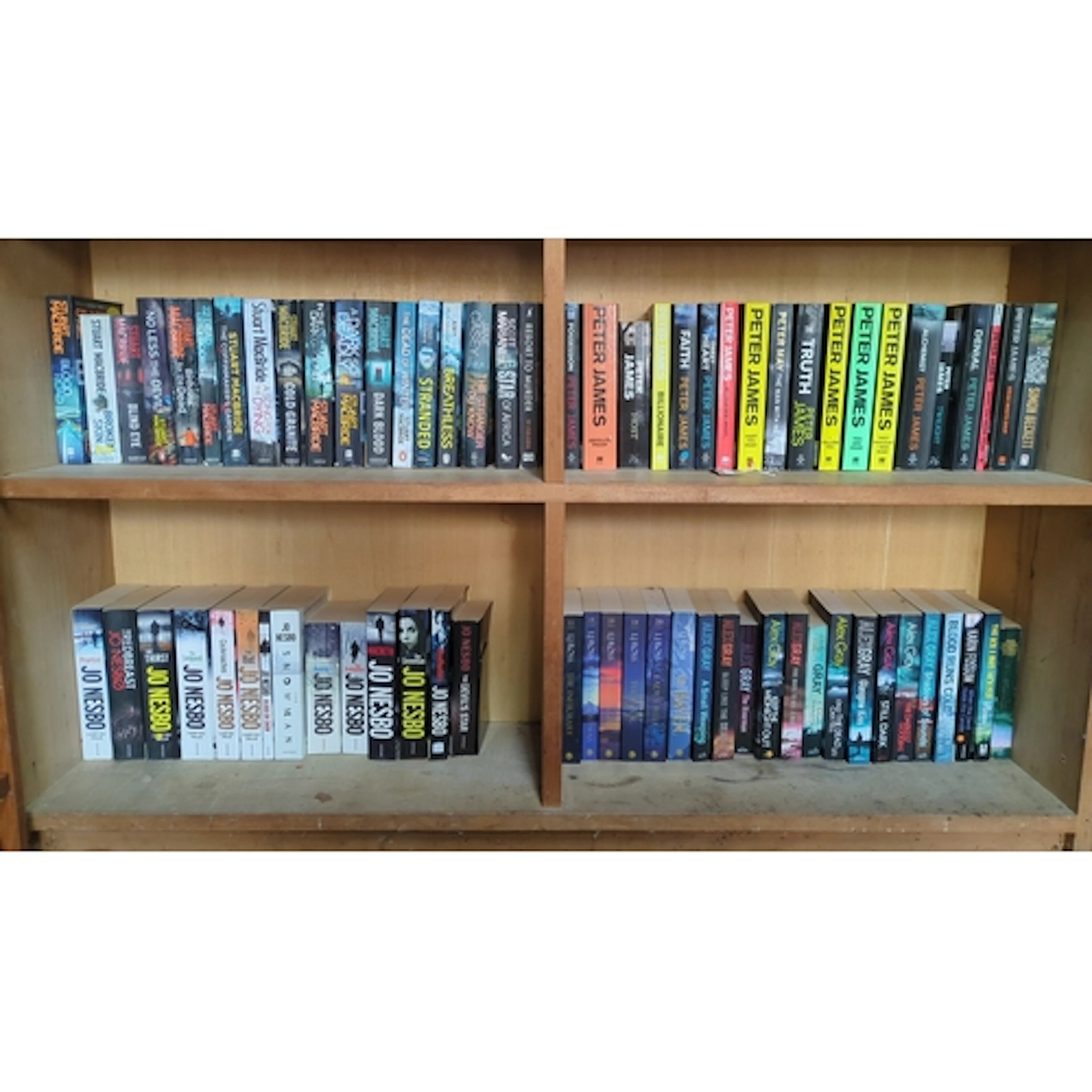 A collection of modern crime and thriller paperbacks, includ...