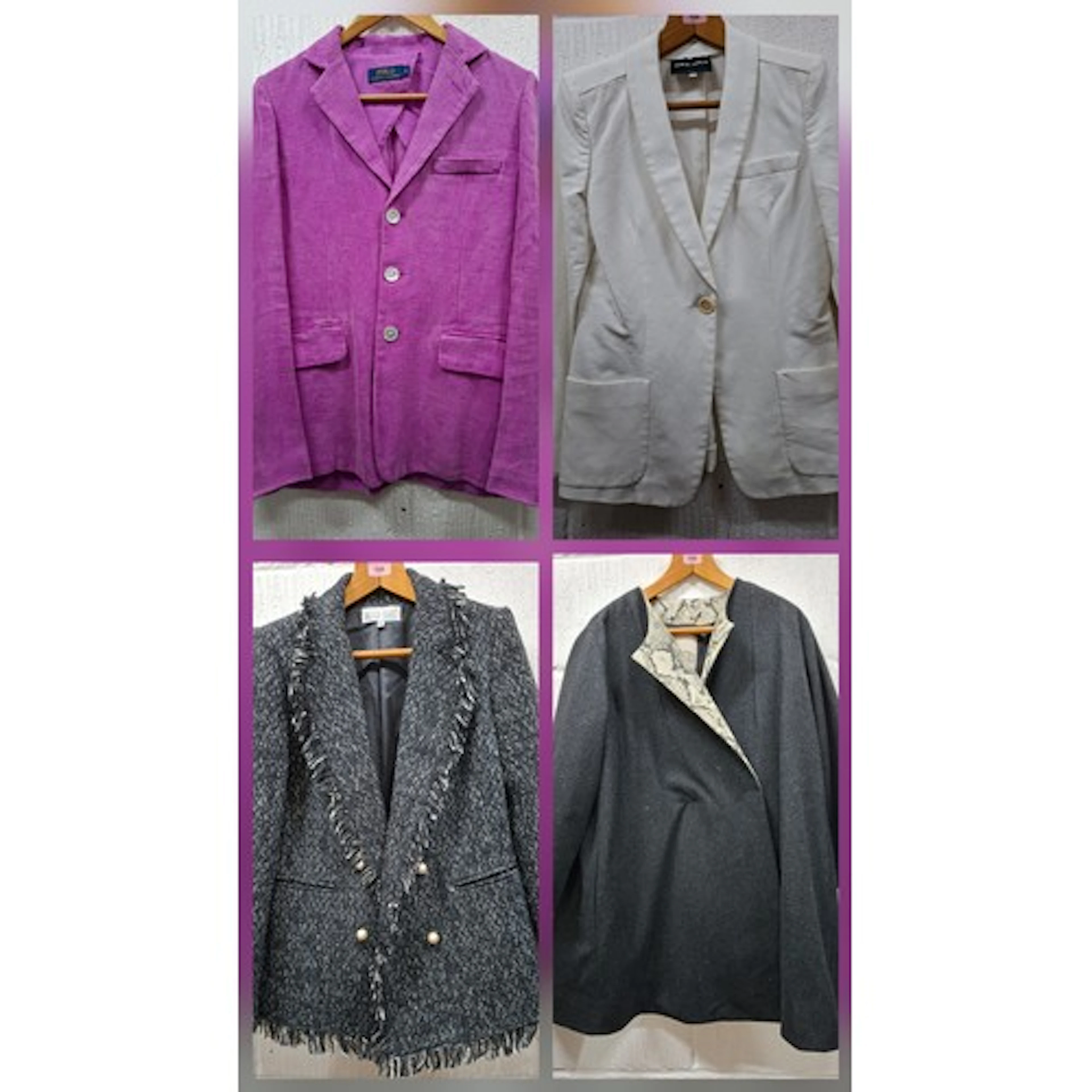 A ladies Giorgio Armani white fitted jacket European size 42...