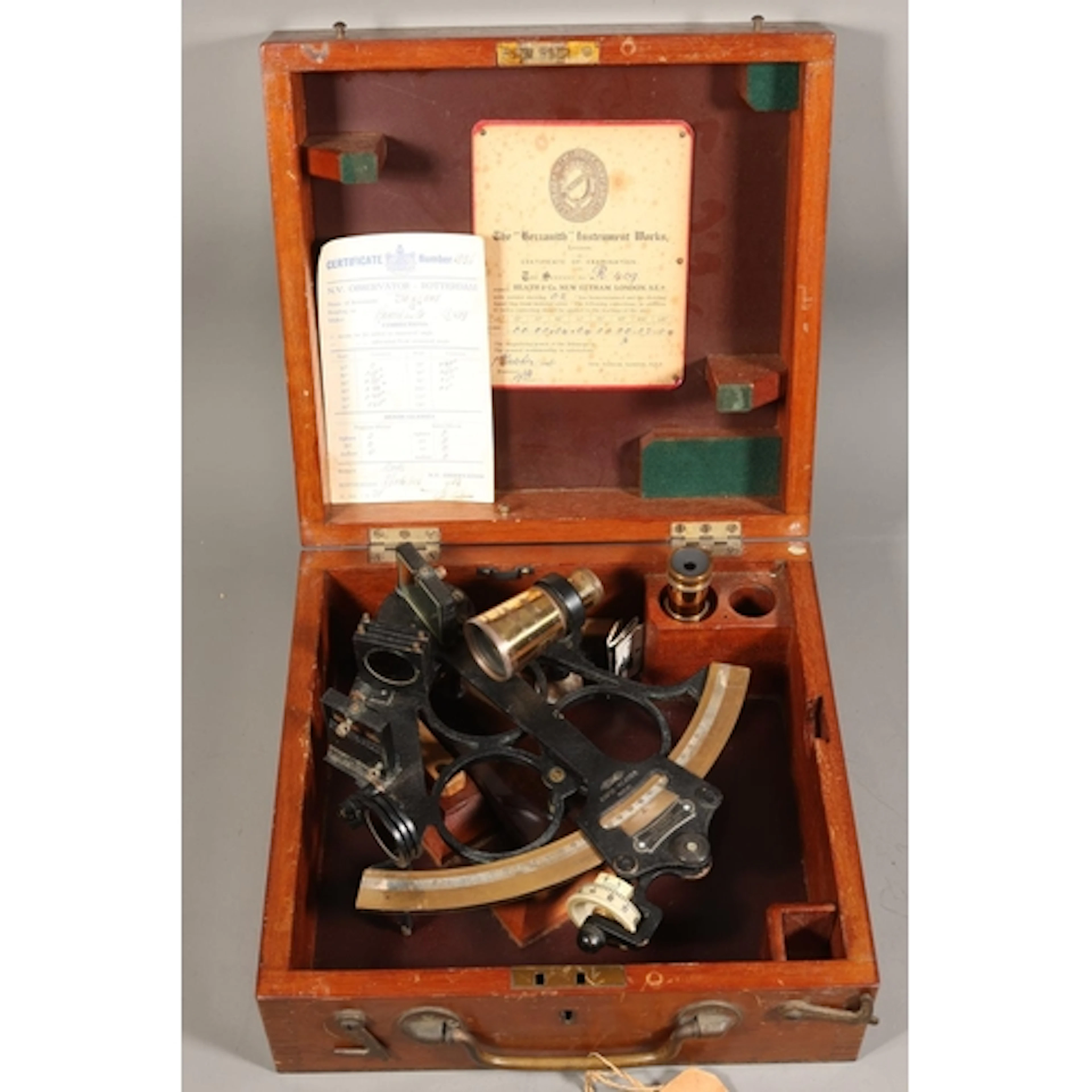 Hezzanith Observatory Instrument Works of London sextant, no...