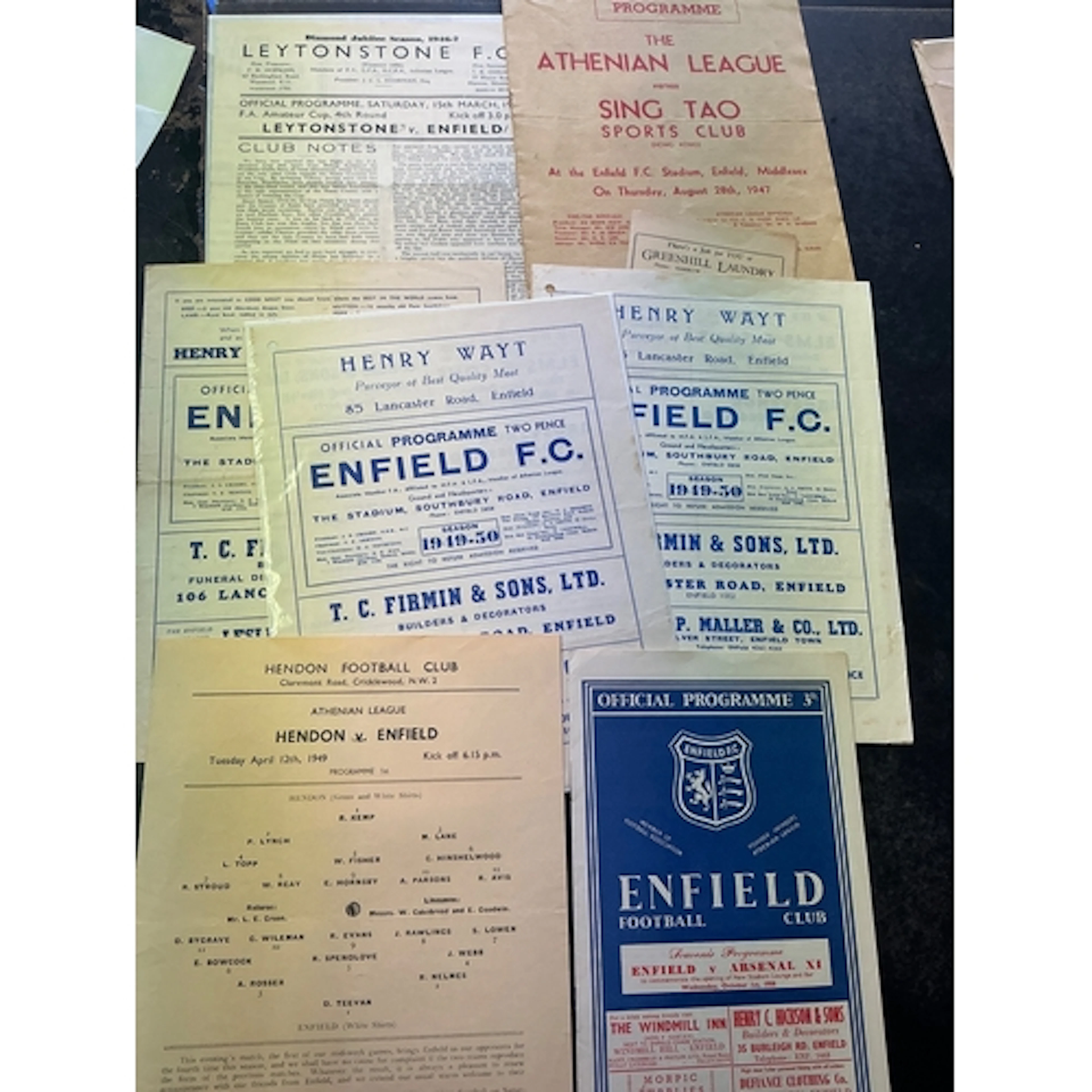 Enfield Football Programme Collection: Contained in collecto...