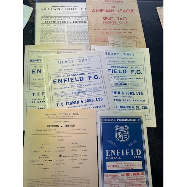 Enfield Football Programme Collection: Contained in collecto...