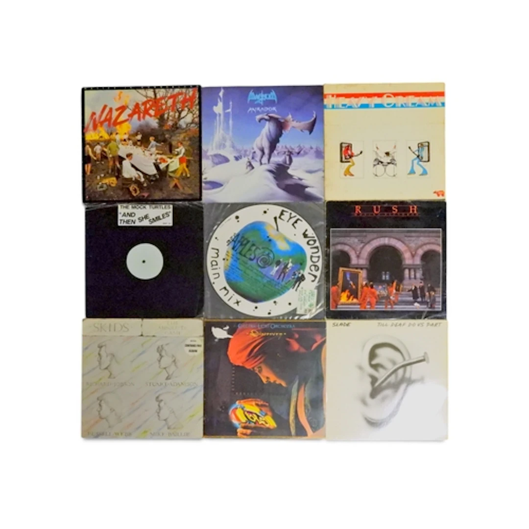 ROCK/PROG/METAL/POP/ALT - A box of 12" Vinyl LP/EP Records ...