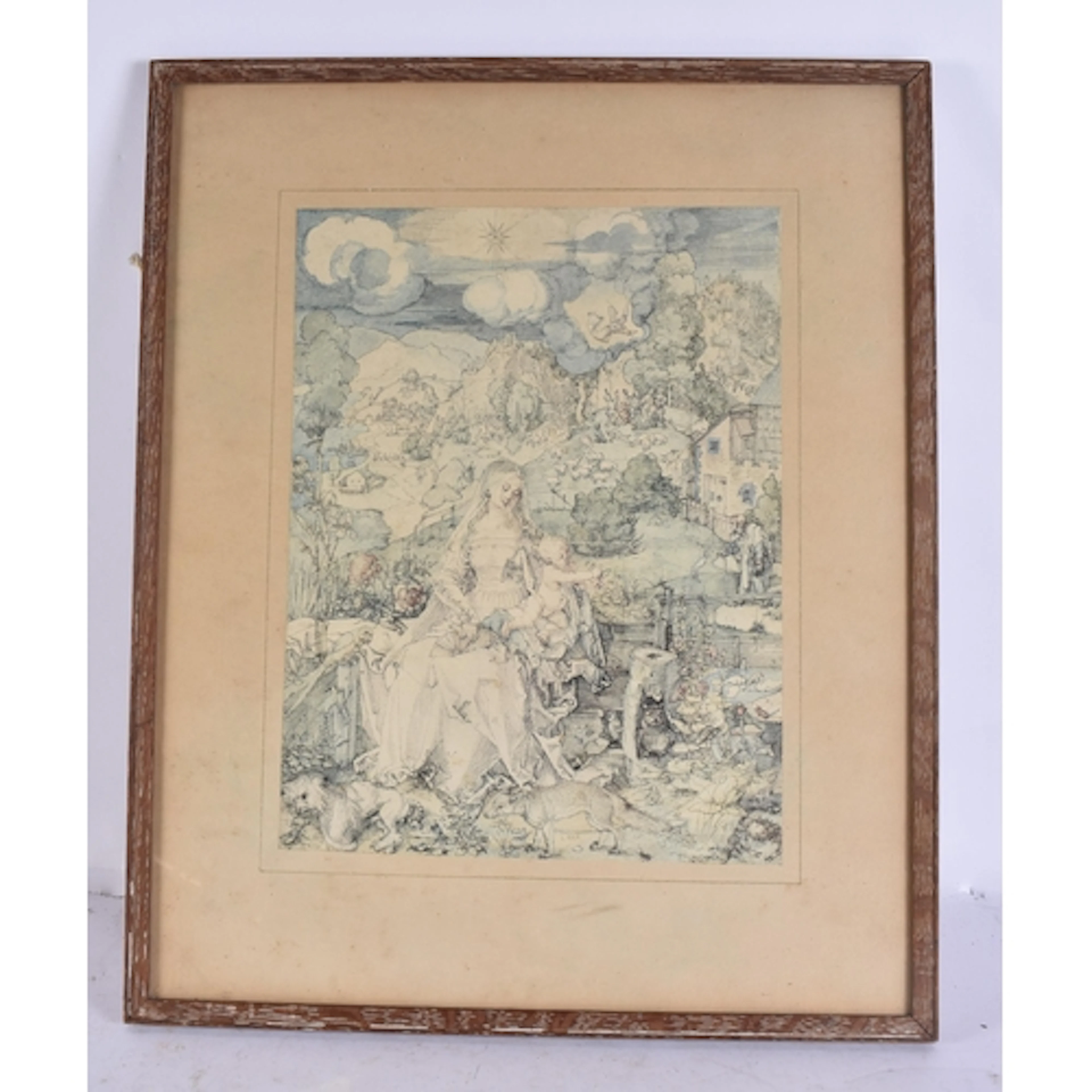 After Albrecht Durer (1471-1528) Coloured Engraving/Etching,...