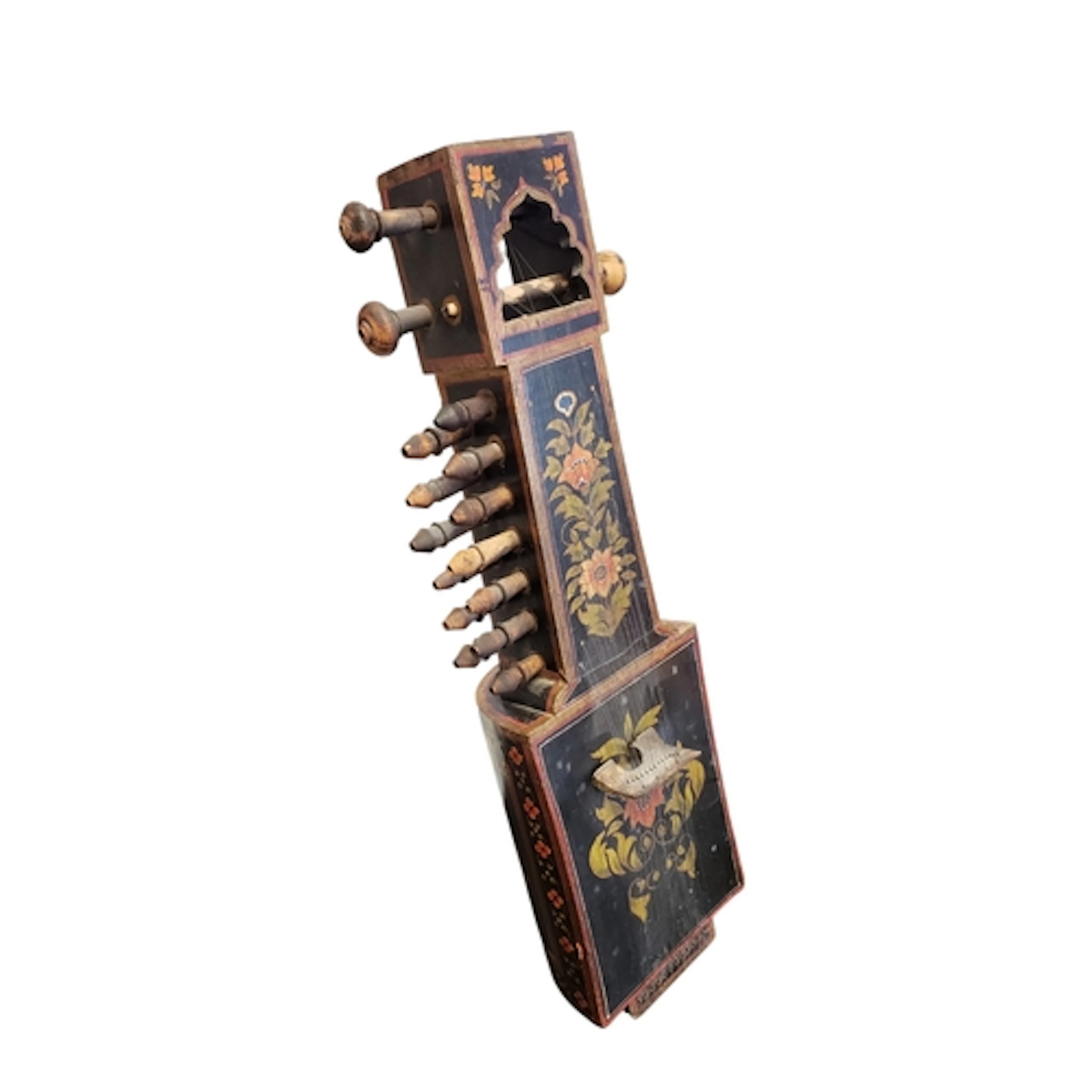 Musical Instrument - Early 20th century Indian hand painted ...