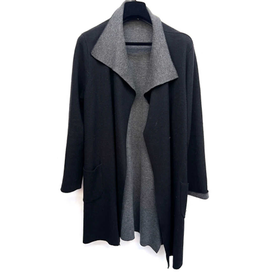 A Gerard Darel wool blend black and grey cardigan; together ...
