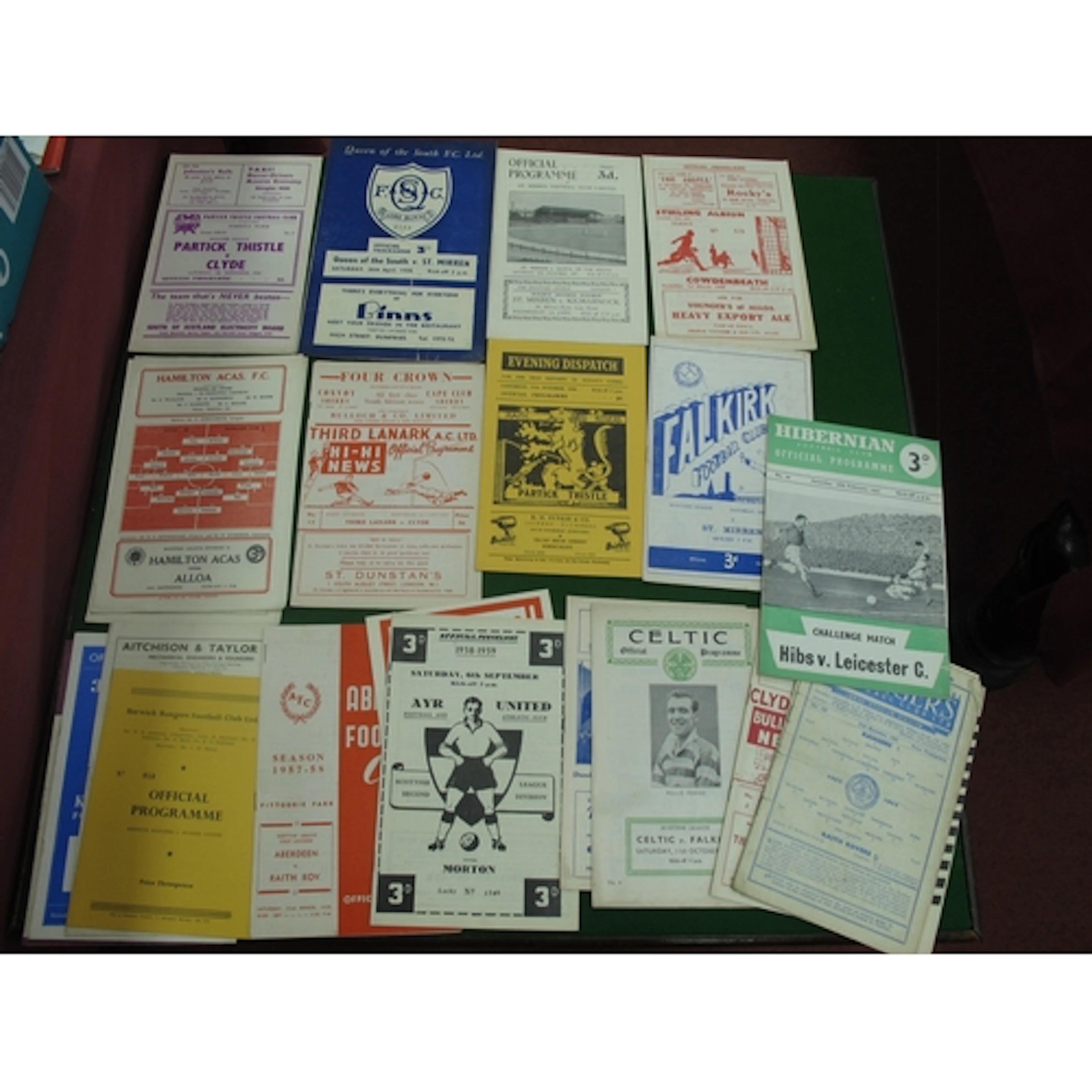 Scottish 1950's Programmes, including 58-9 Celtic v. Falkirk...