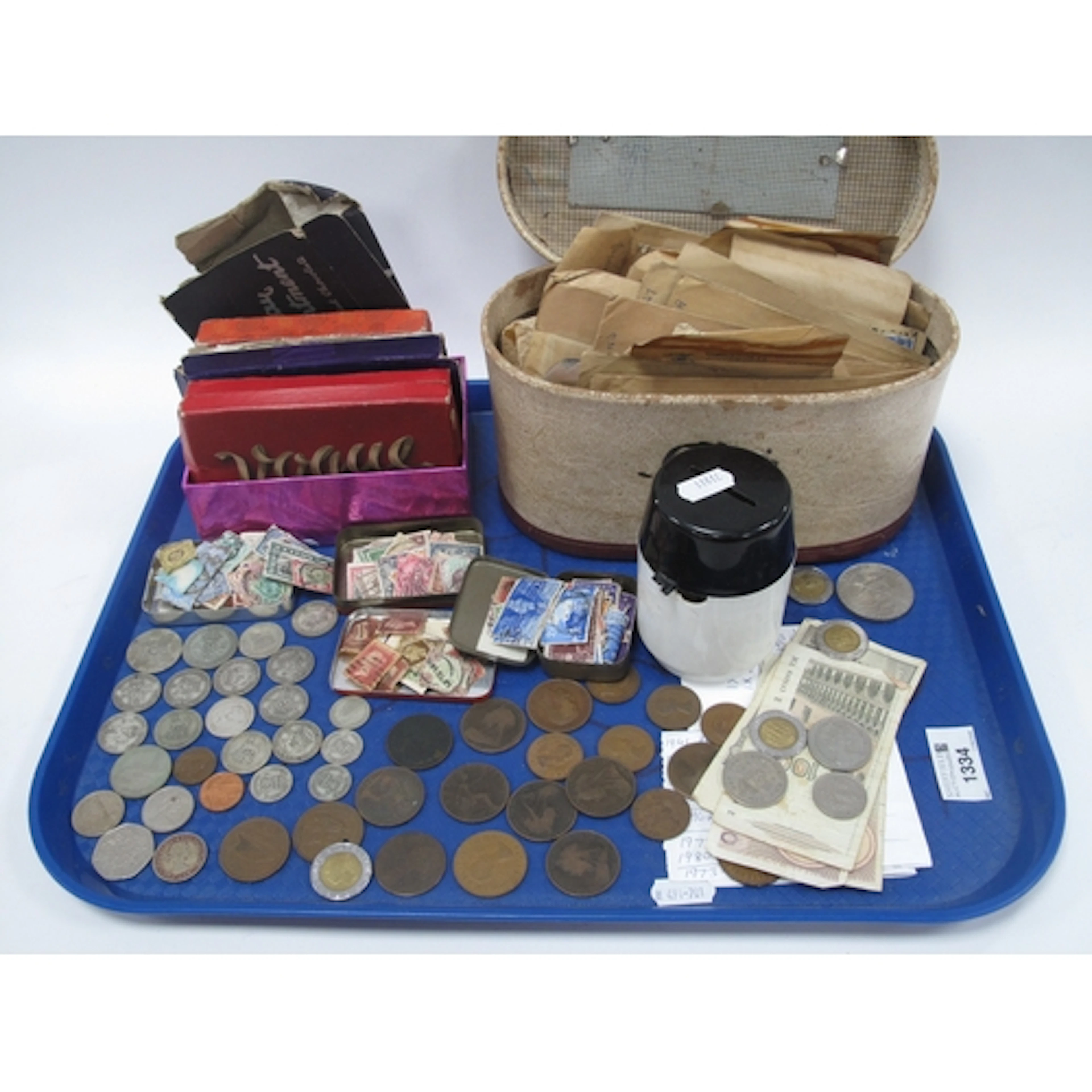 Coinage- 18 Shillings of Pre 1947 Silver, Copper, Foreign, P...
