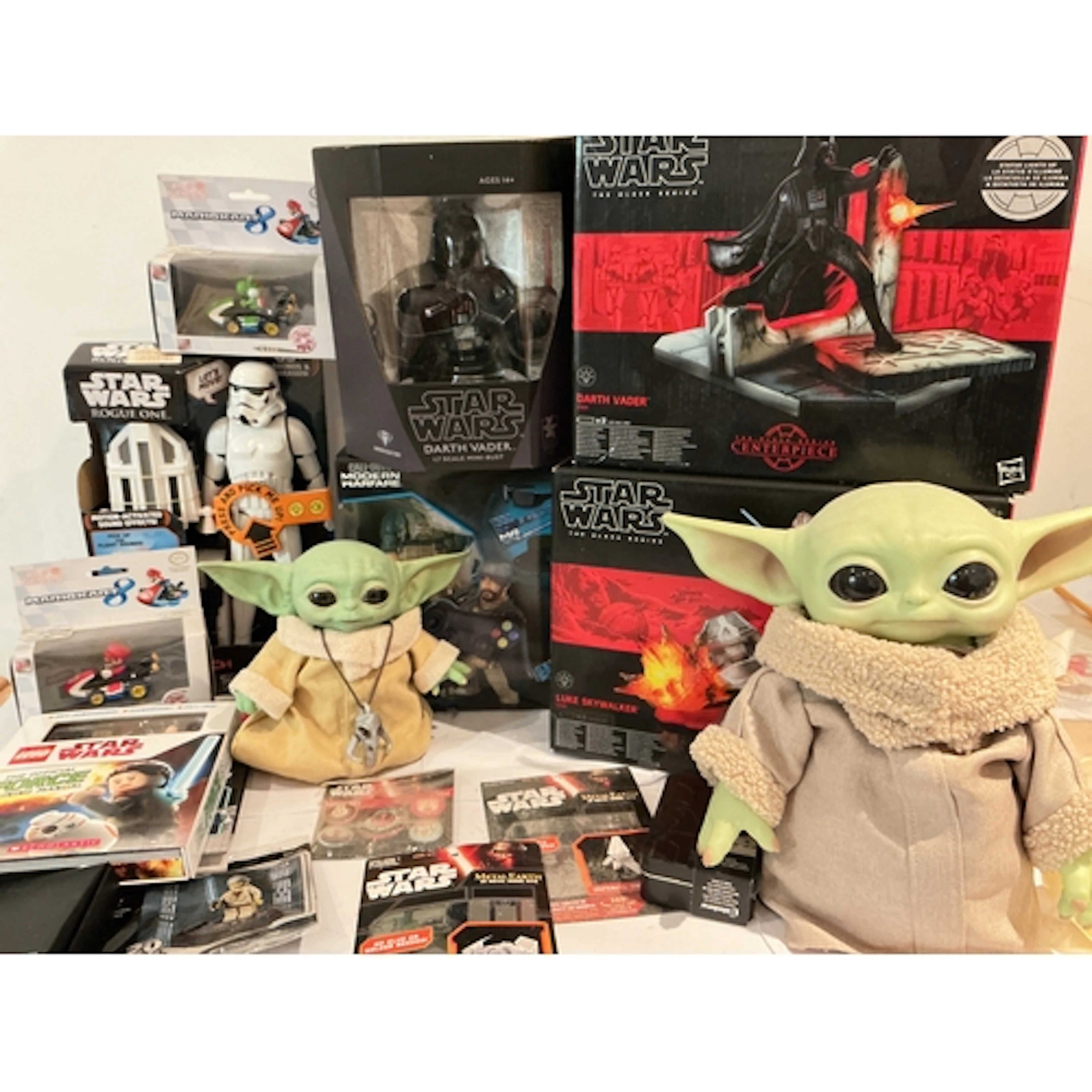 A Collection Of Star Wars Toys Including Black Series. Also ...