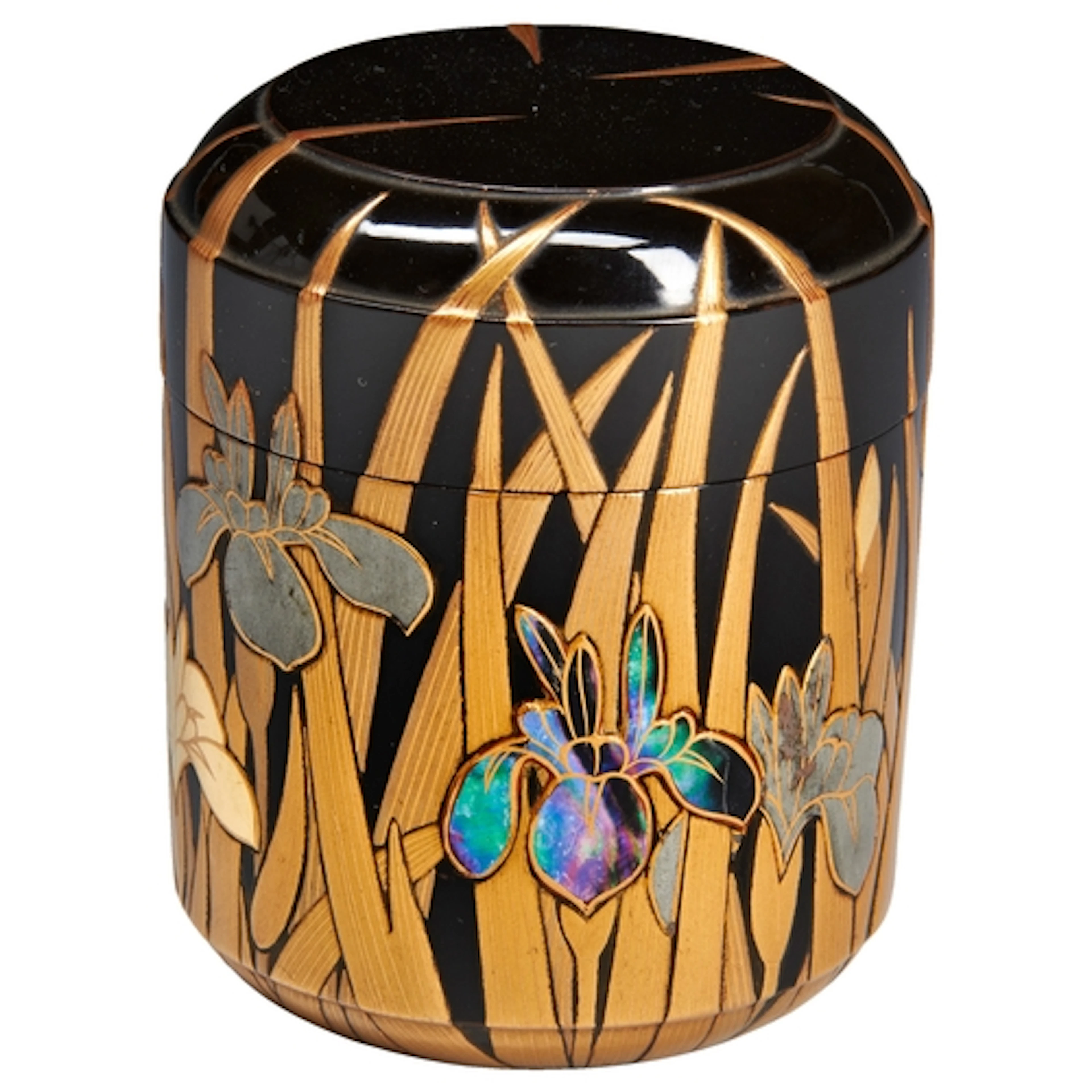 A JAPANESE LACQUER TEA CADDY (NATSUME) 19TH CENTURY decorate...