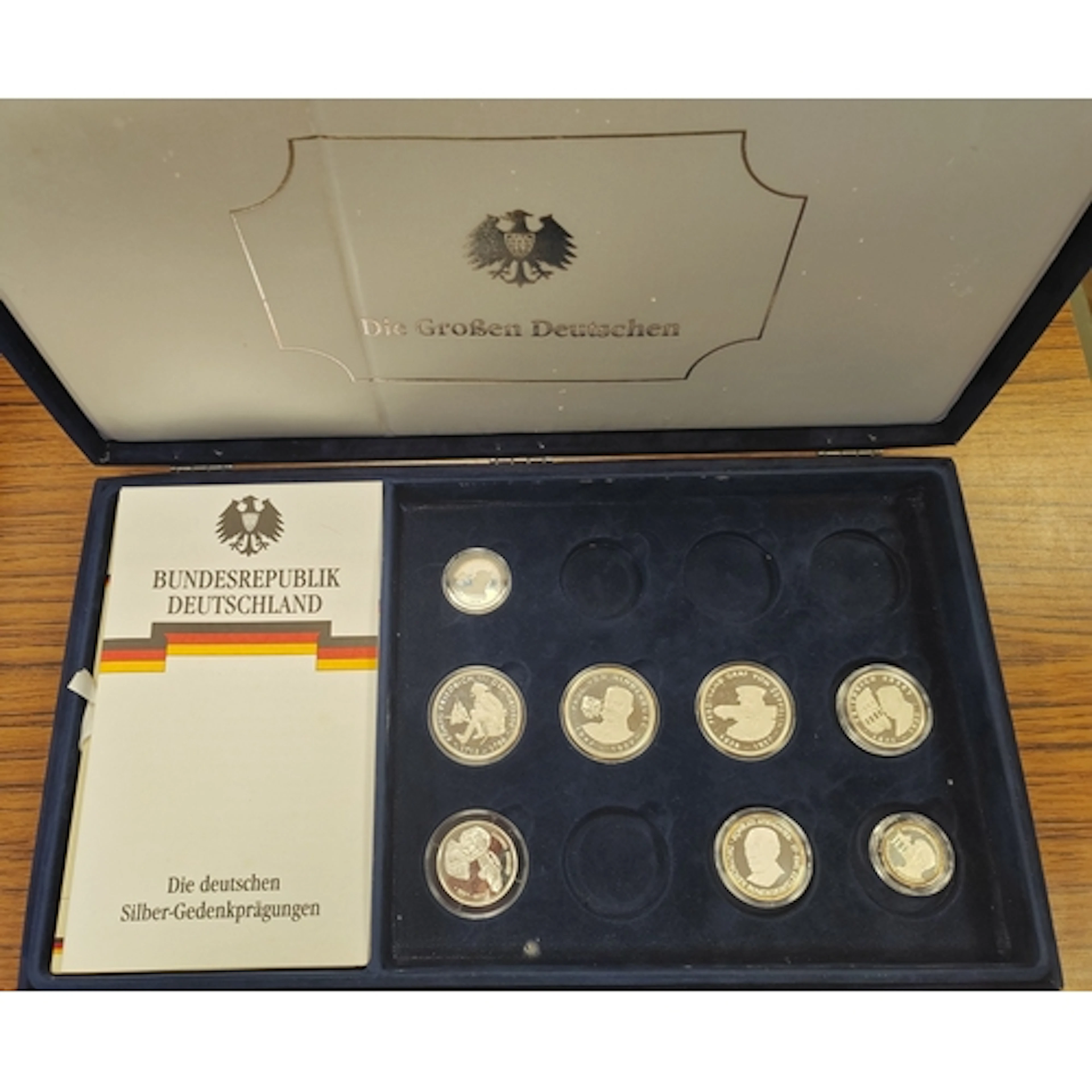 Germany. 'The Great Germans' silver partial proof set FDC, c...