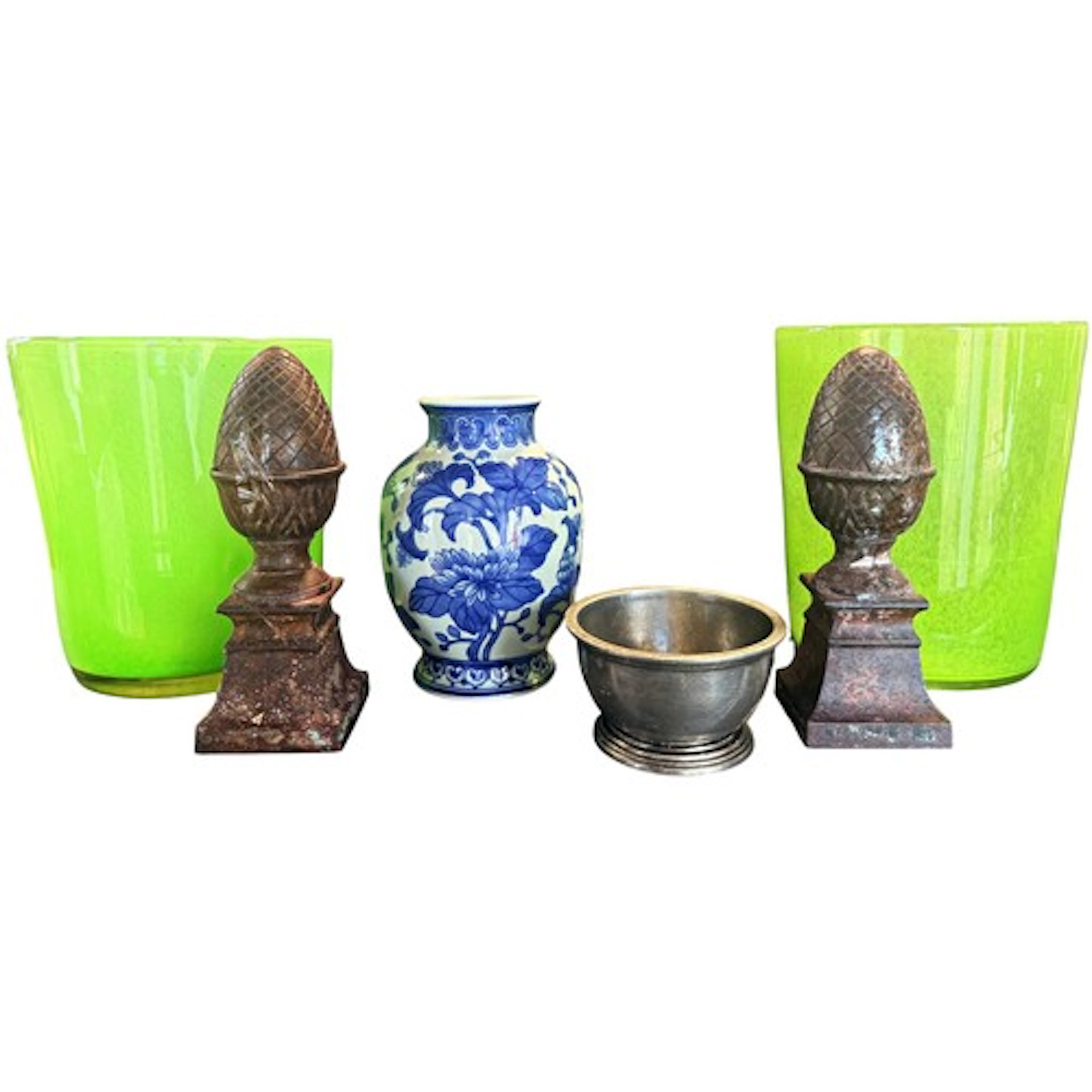 A collection of various vases/vessels to include a pair of g...