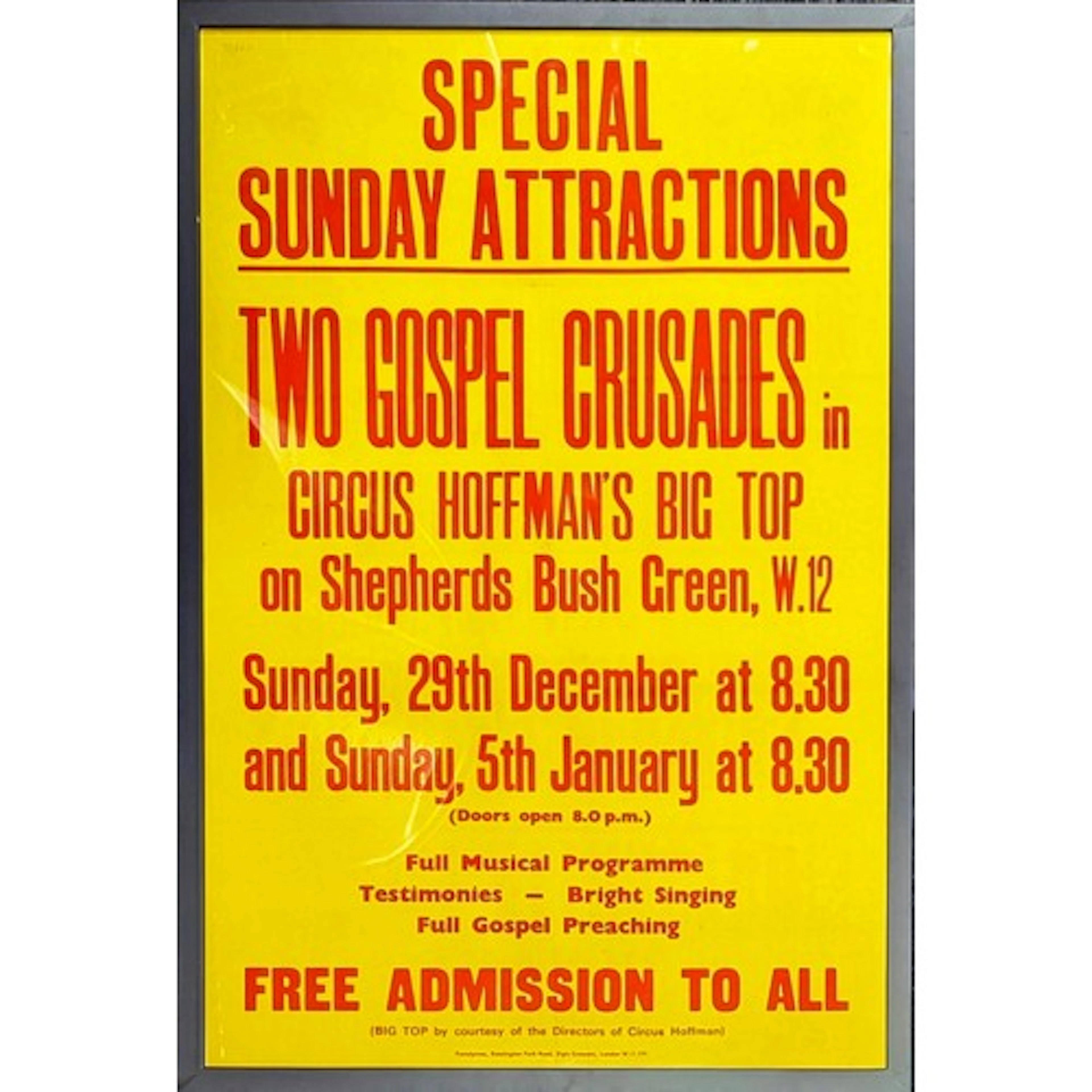 Circus & Fairground -Christian Evangelicalism - a mid-20th c...