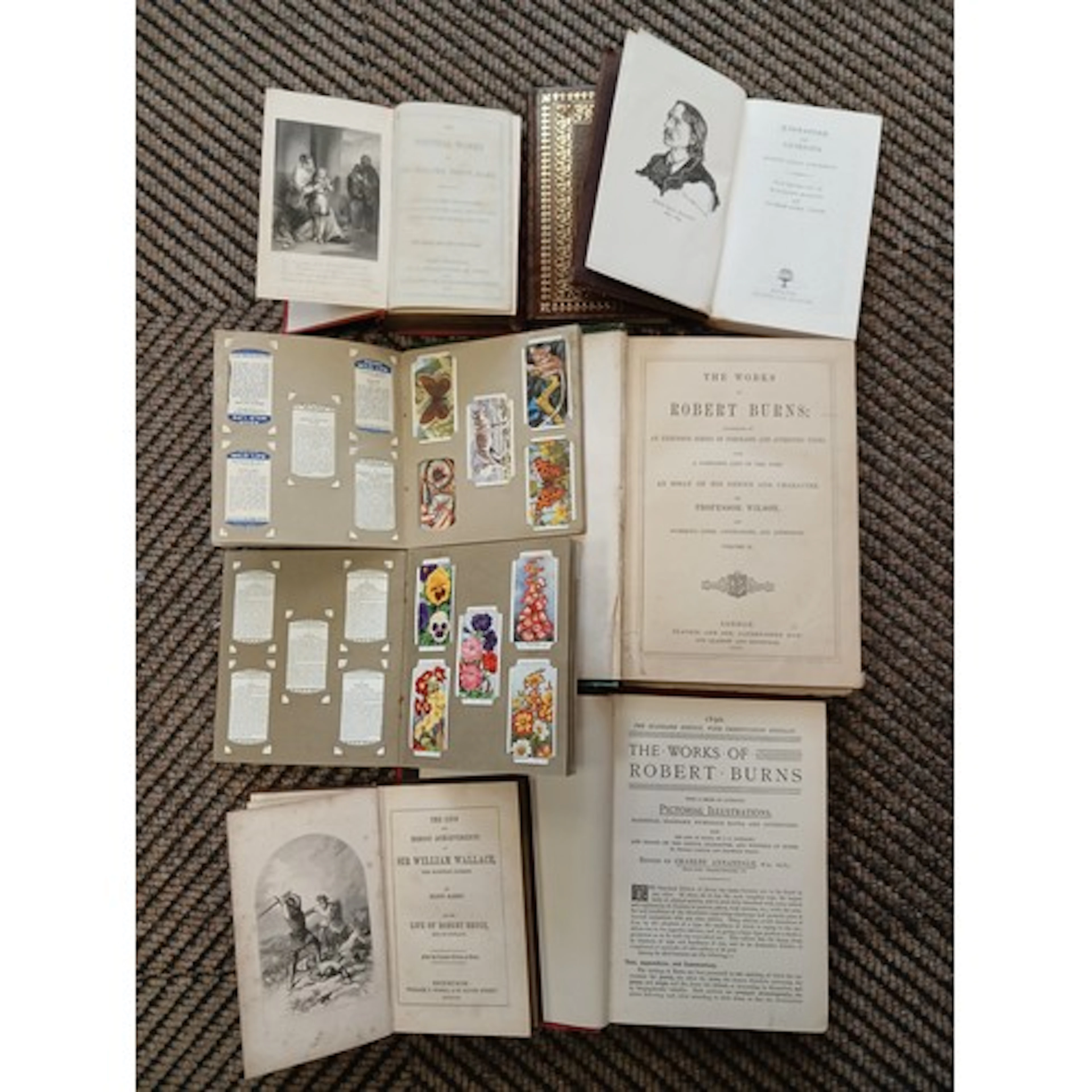 Five books to include the works,f Burns, Wallace and Bruce S...