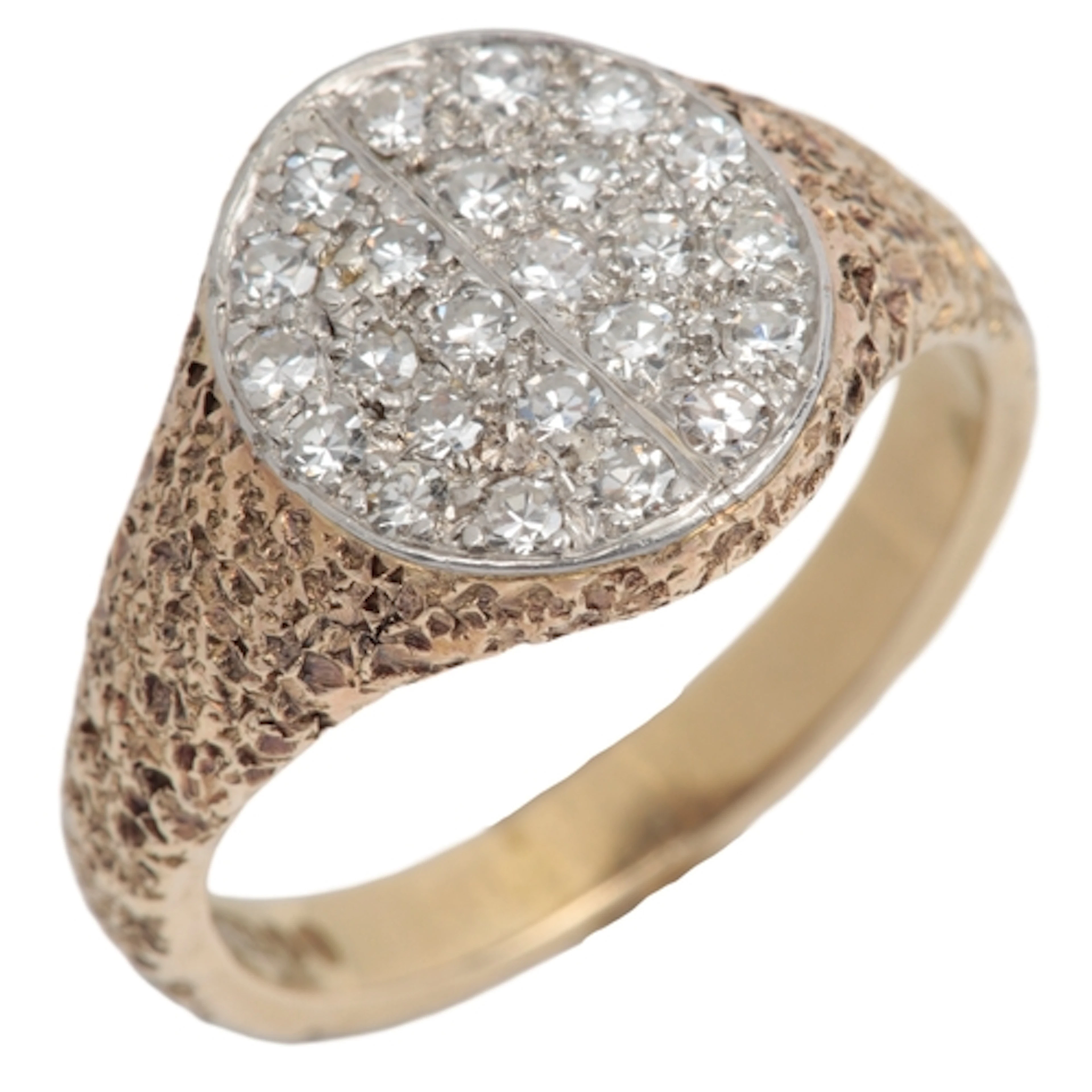 Asprey & Co., a gold and diamond signet ring, circa 1965, of...