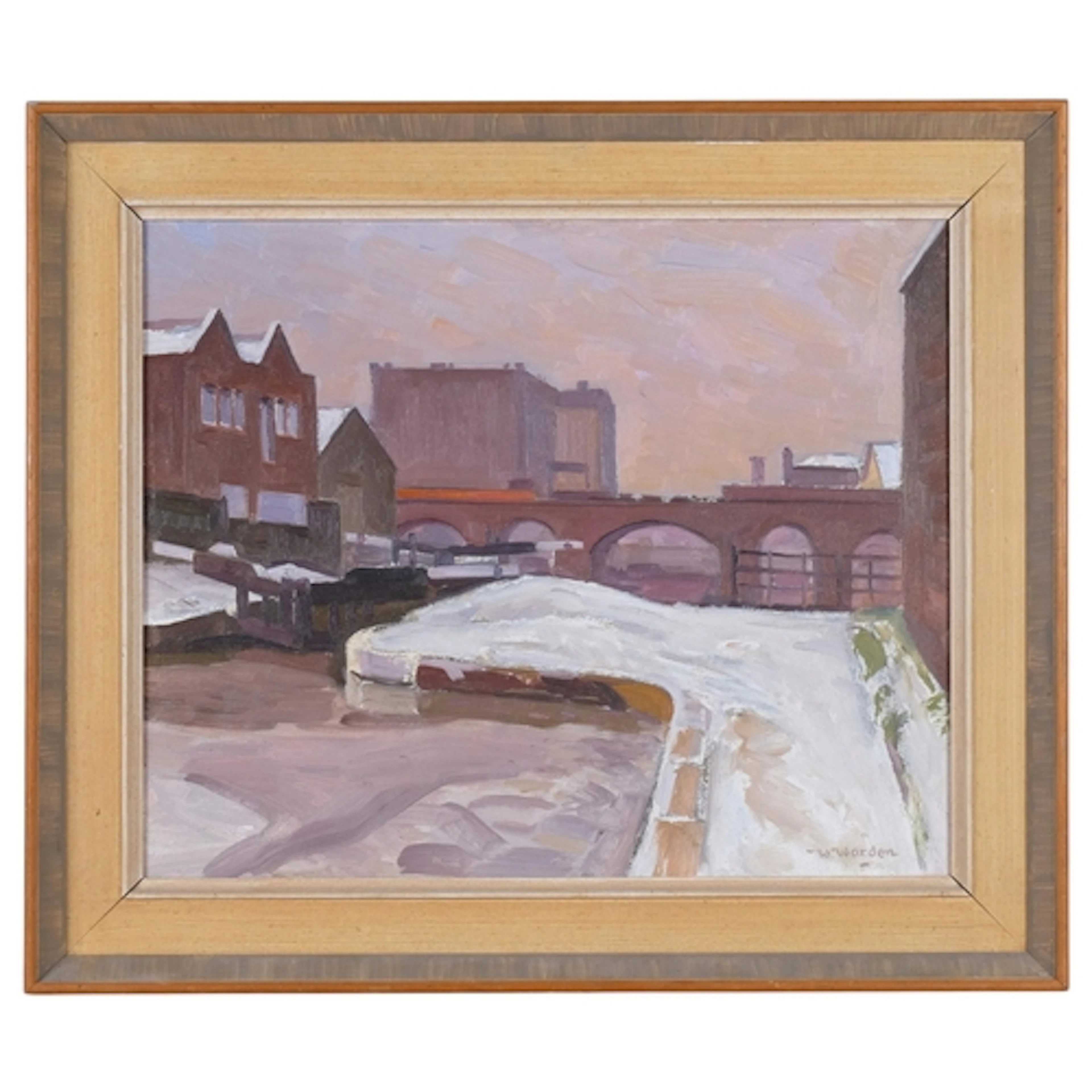 William Warden RBA (1908 - 1982), 'The Frozen Lock', a rare ...