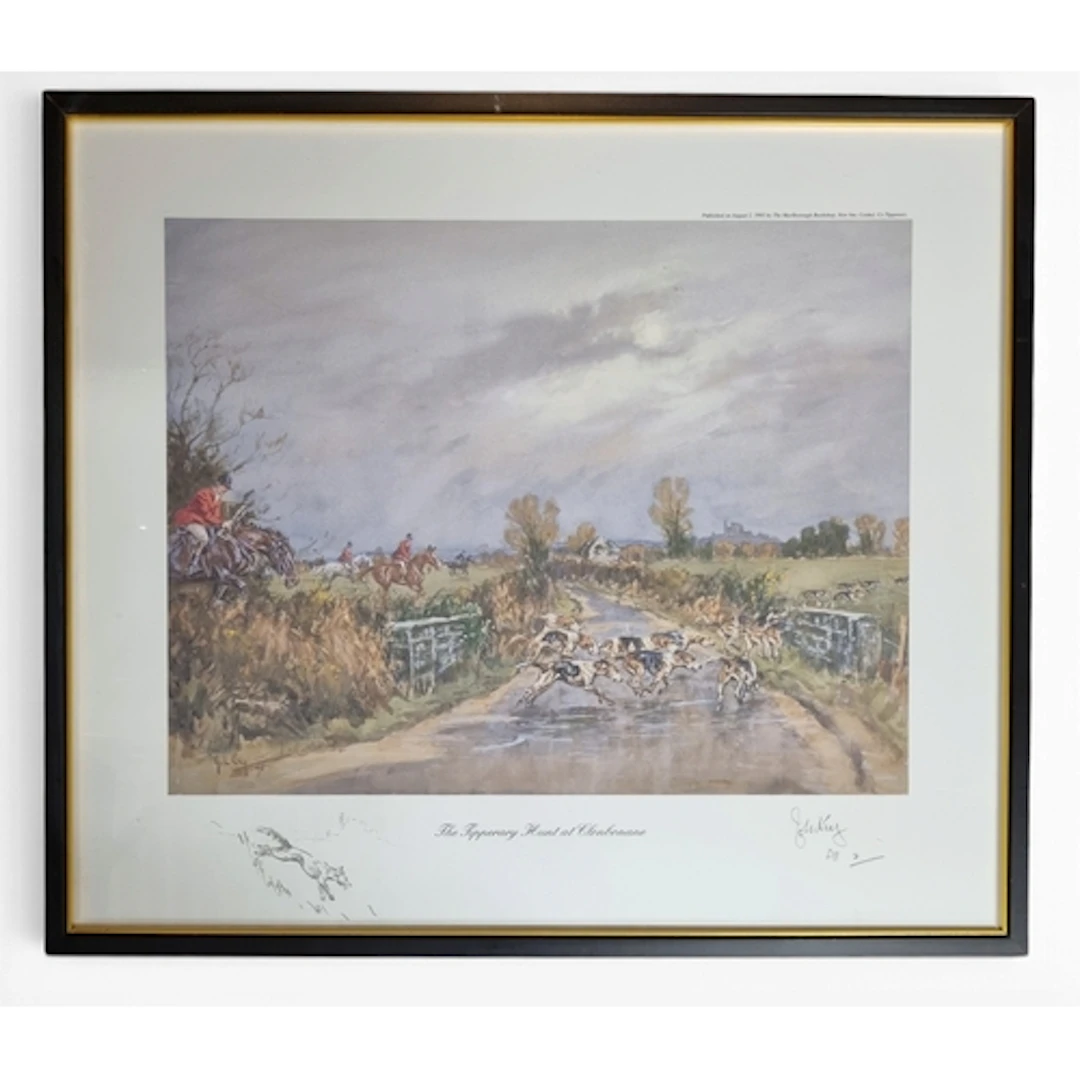 After John king. The Tipperary Hunt at Clonbonane, signed in...