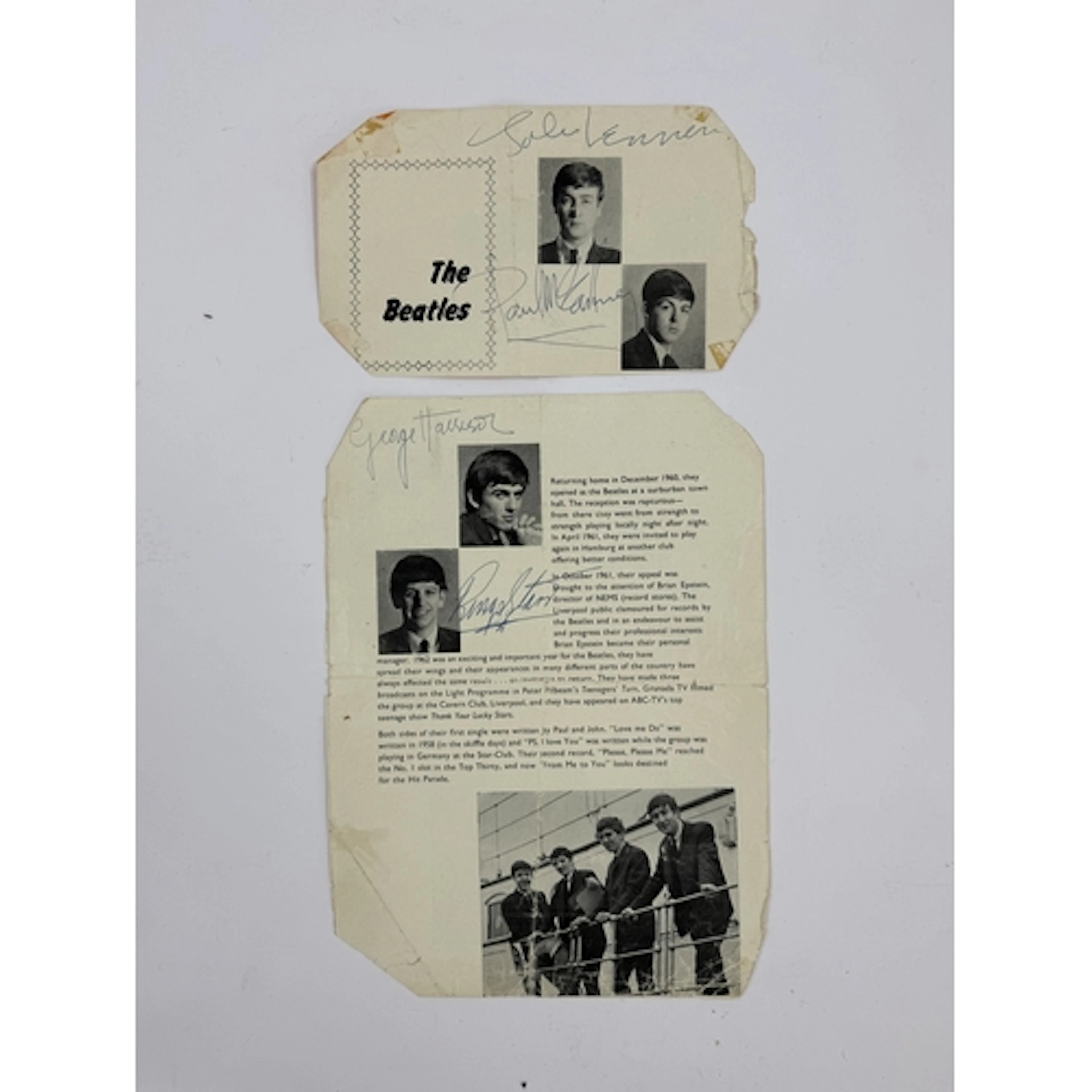 Music Memorabilia: The Beatles- pages from a 1963 magazine d...