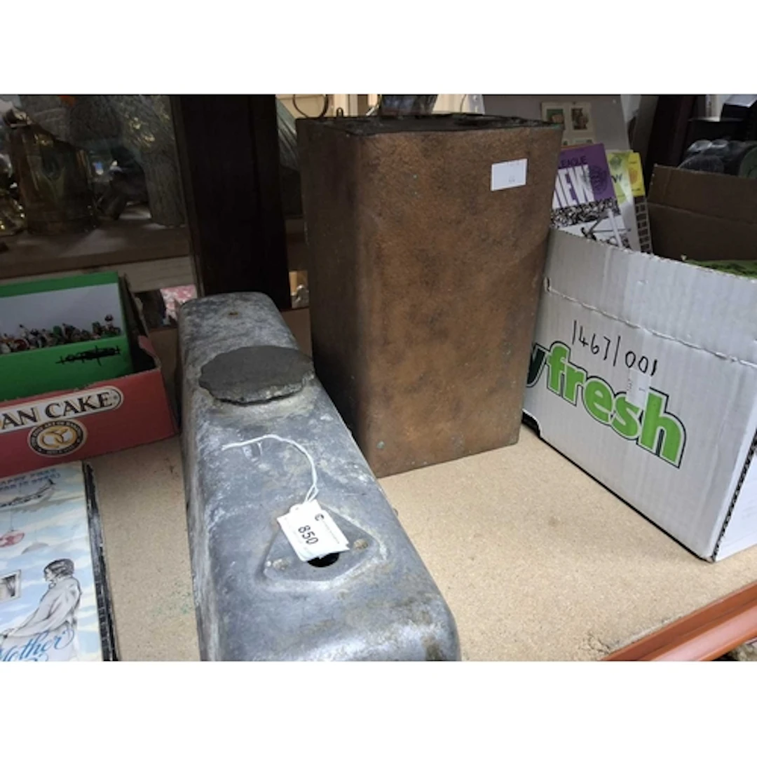 TWO VINTAGE CAR PARTS BELIEVED TO BE FROM A DAIMLER STRAIGHT...