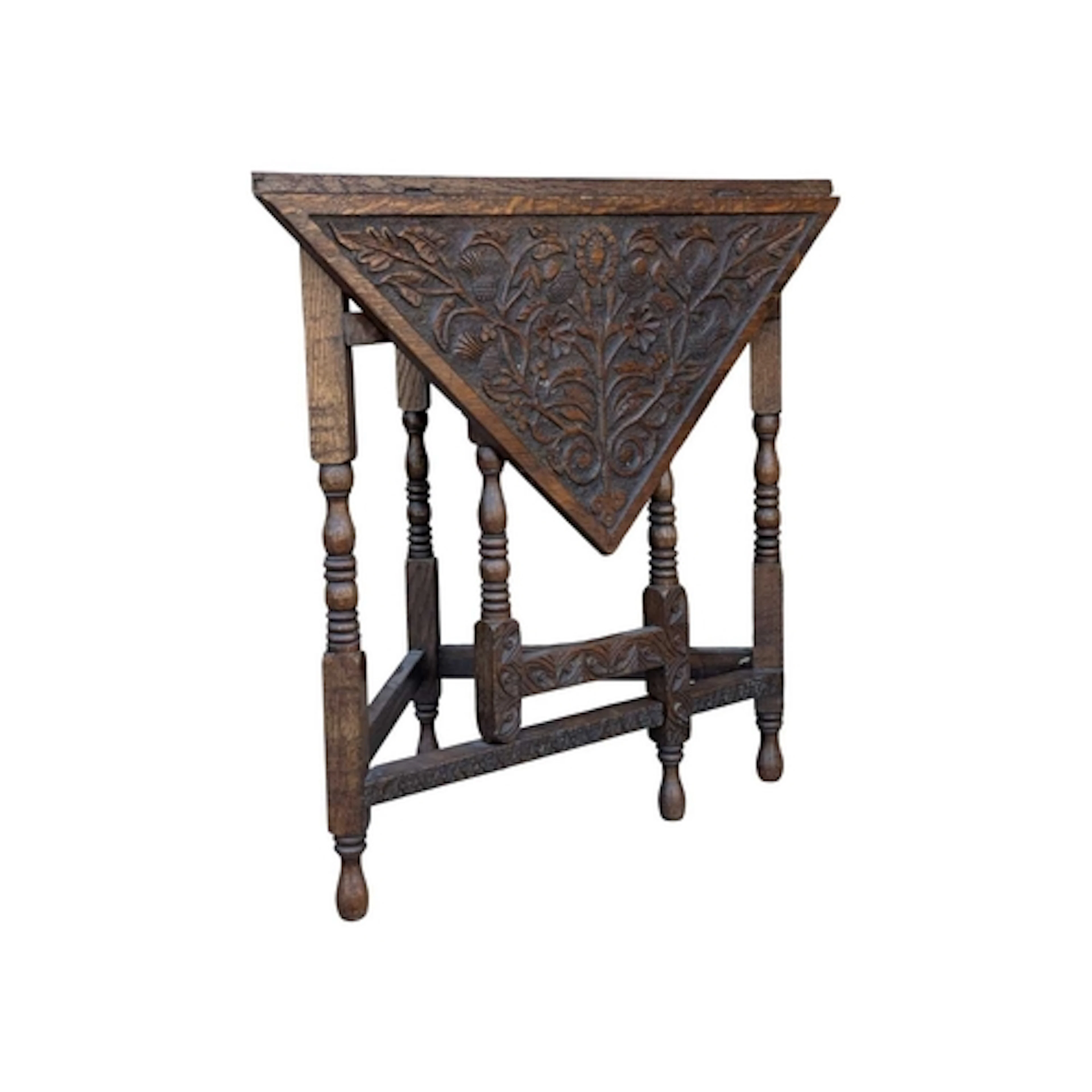 A 19th century Victorian Jacobean revival carved English oak...